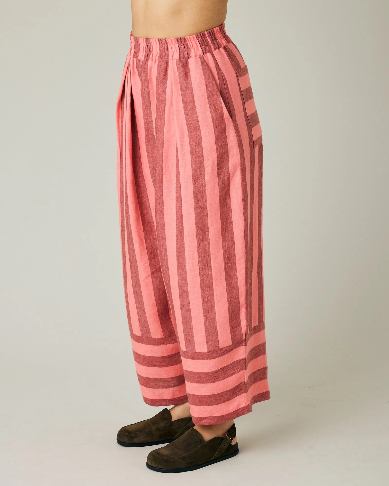 Bobbi Blush Stripe Linen Trousers sold by Beyond Nine product image thumbnail 2