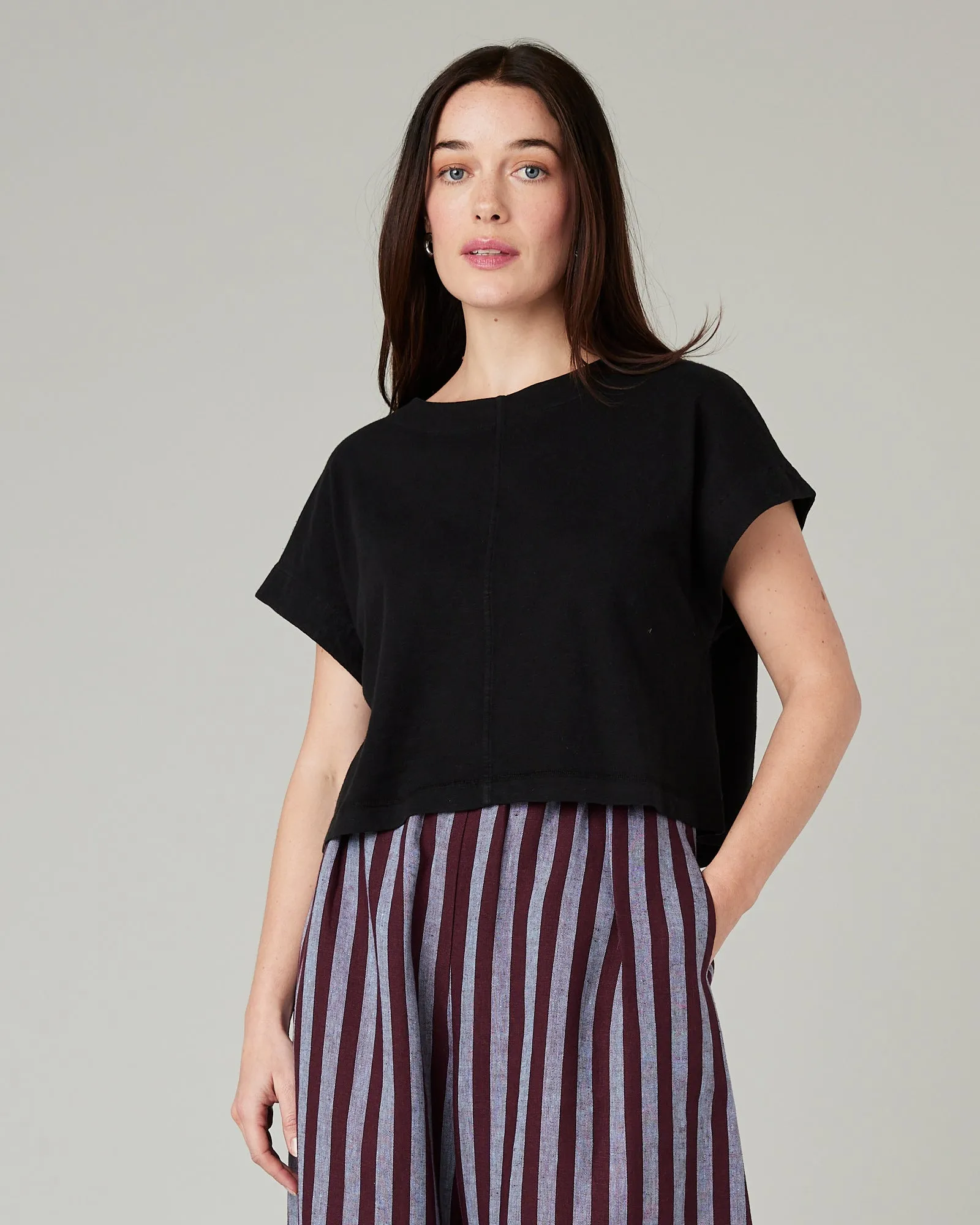 Polly Black Jersey Top sold by Beyond Nine