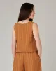 Esme Honey Pinstripe Linen Top sold by Beyond Nine