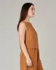 Esme Honey Pinstripe Linen Top sold by Beyond Nine
