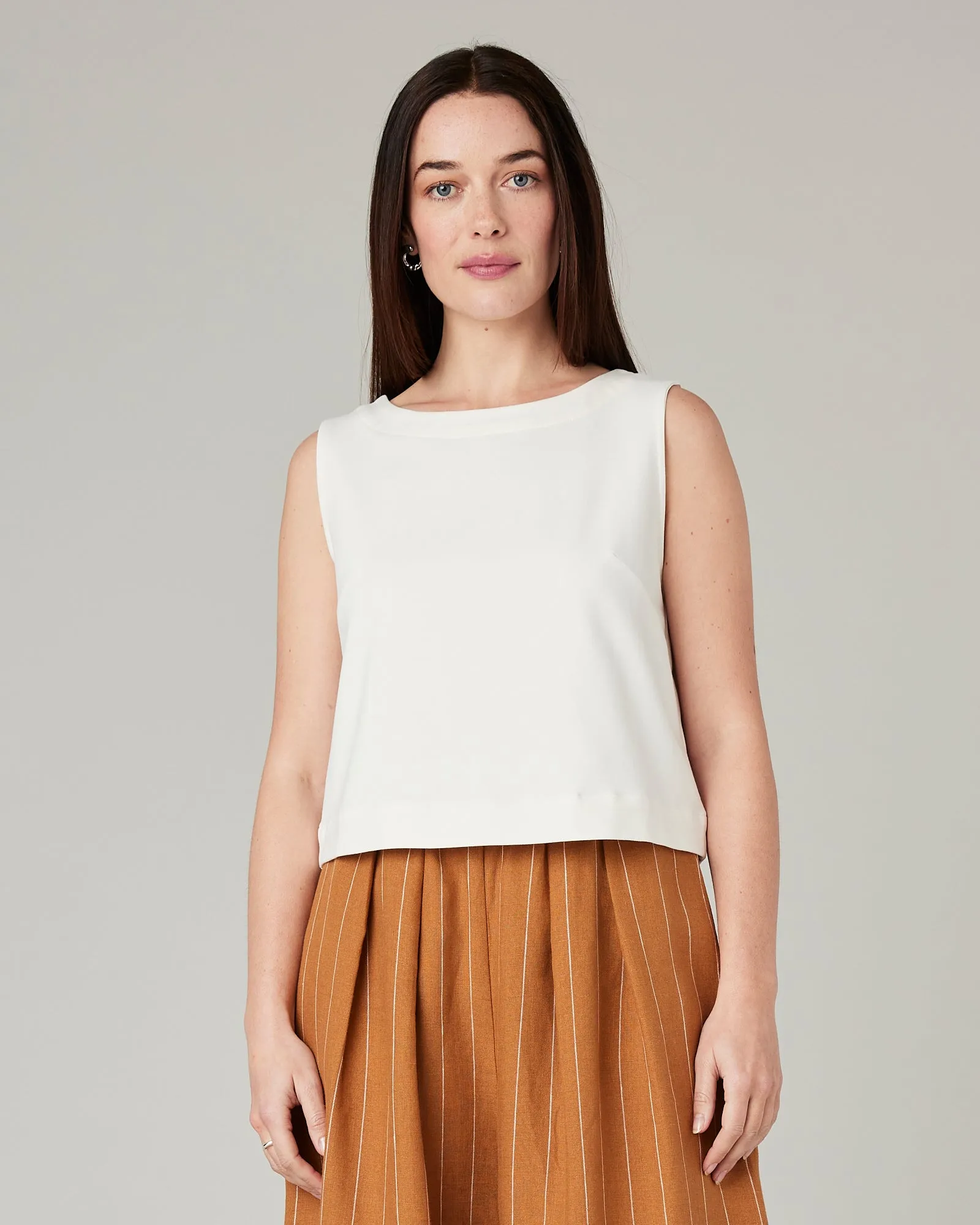 Esme Ecru Jersey Top sold by Beyond Nine