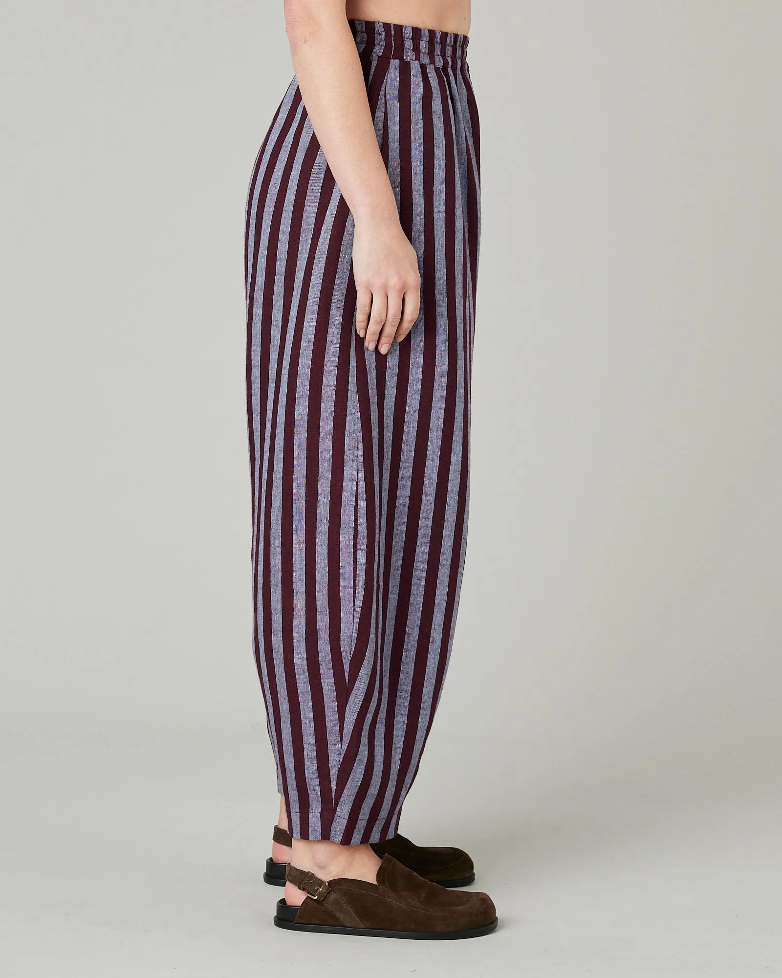 Daisy Cassis Stripe Linen Trousers sold by Beyond Nine product image thumbnail 4