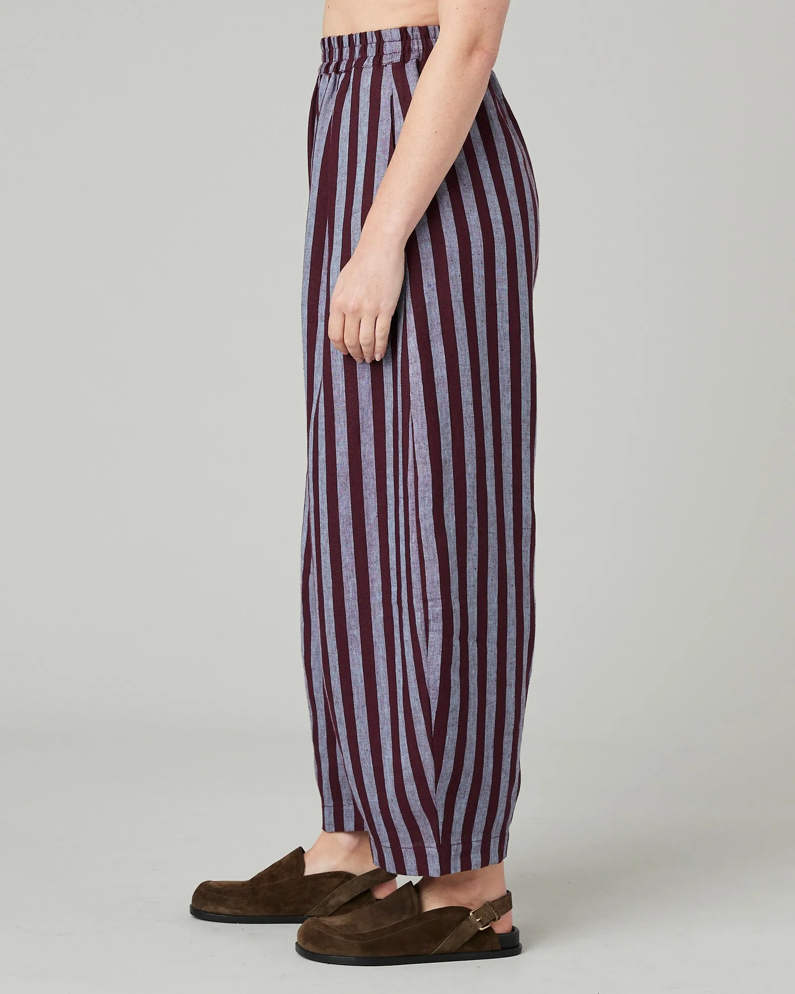 Daisy Cassis Stripe Linen Trousers sold by Beyond Nine product image thumbnail 2