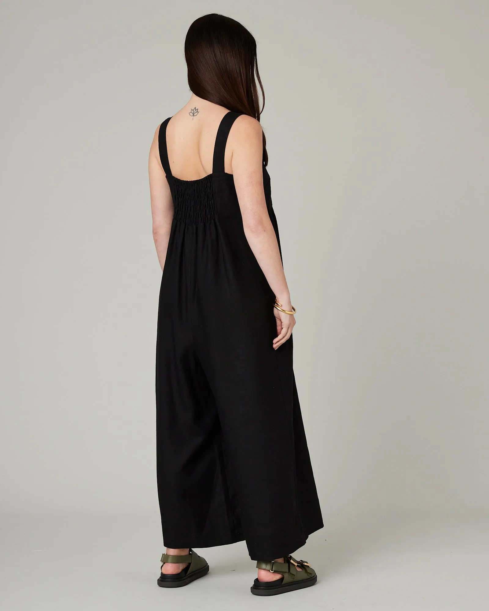 Cari Black Linen Jumpsuit sold by Beyond Nine product image thumbnail 3