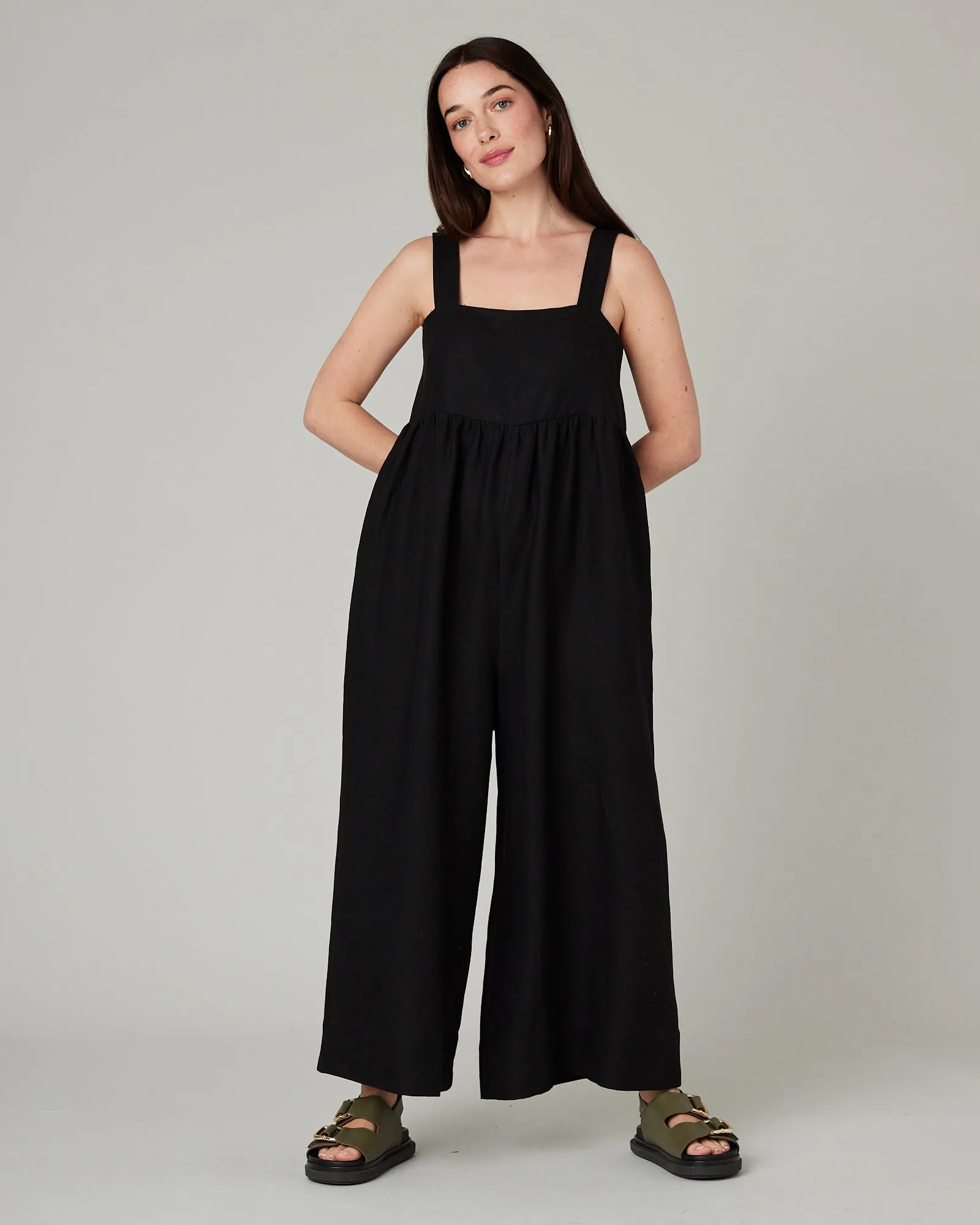 Cari Black Linen Jumpsuit sold by Beyond Nine product image thumbnail 5