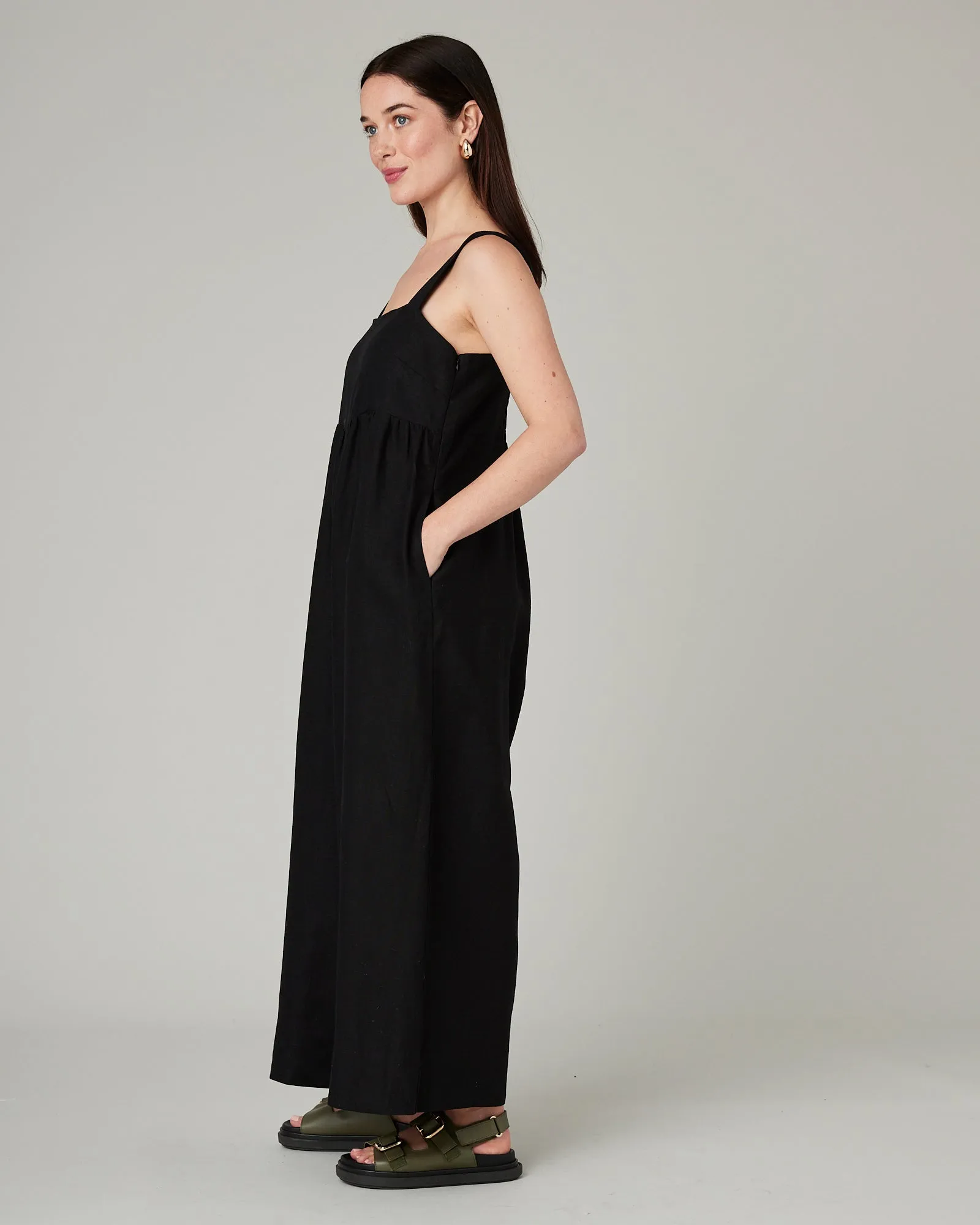 Cari Black Linen Jumpsuit sold by Beyond Nine product image thumbnail 2