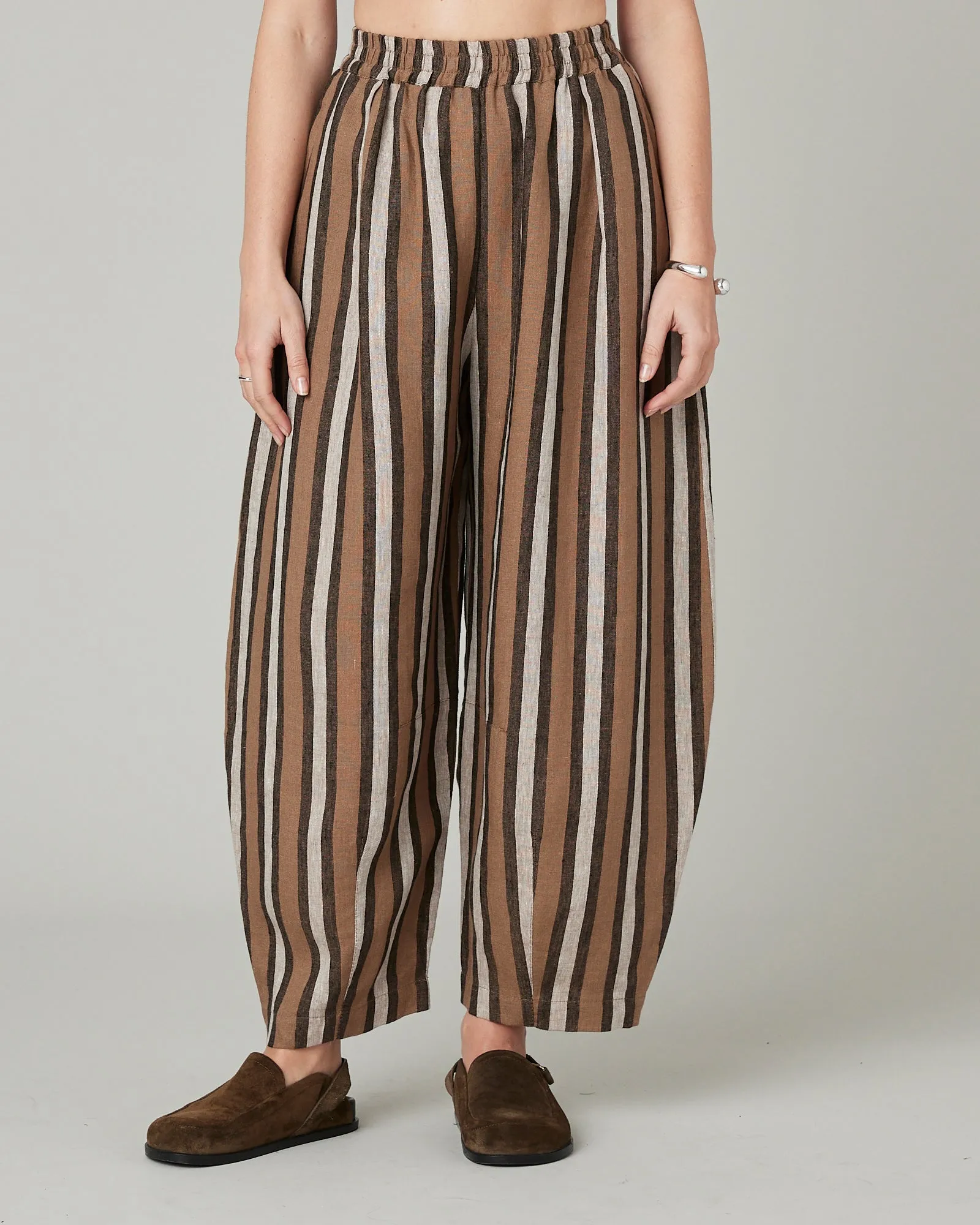 Daisy Pecan Stripe Linen Trousers sold by Beyond Nine product image thumbnail 2
