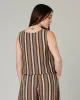 Esme Pecan Stripe Linen Top sold by Beyond Nine