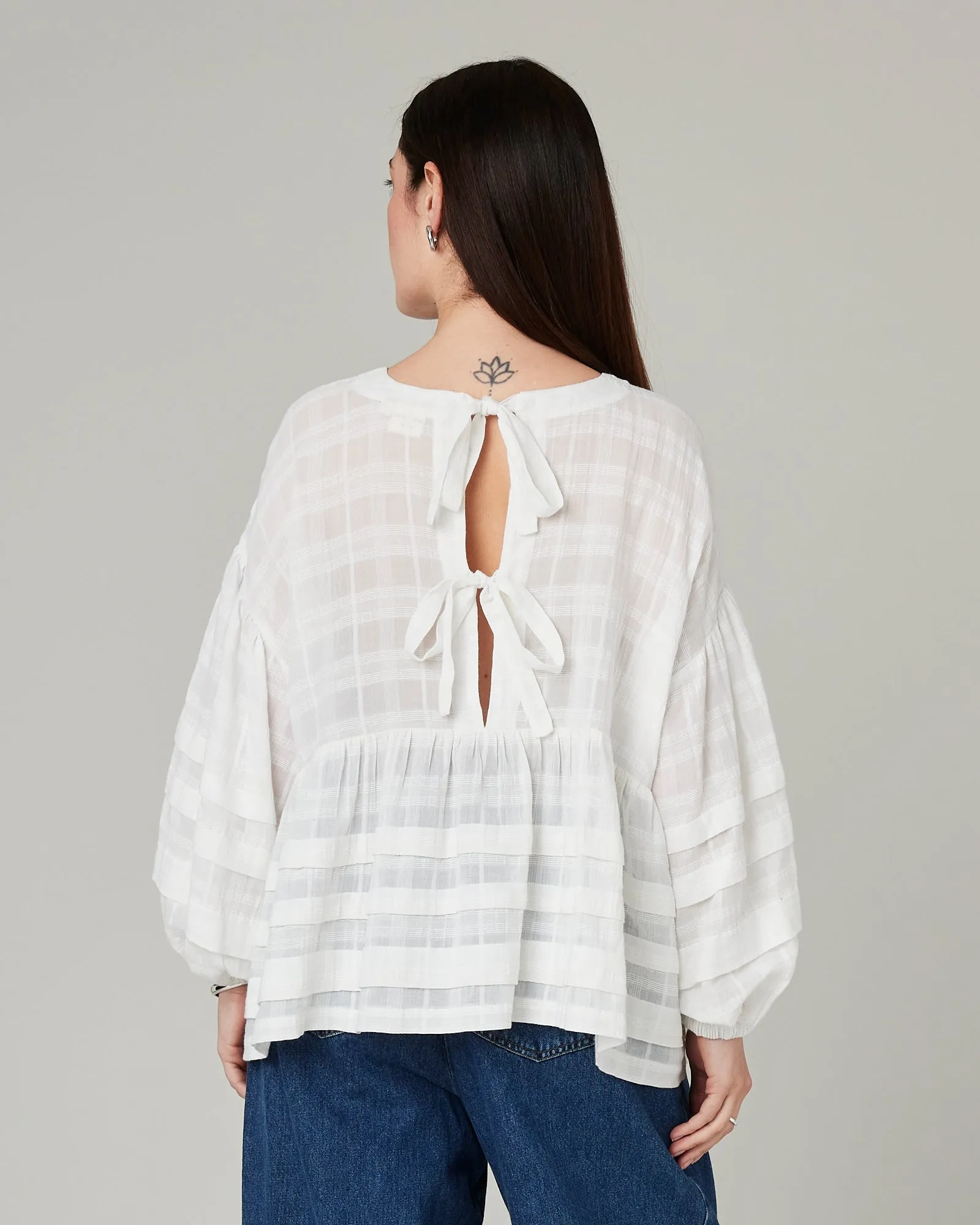 Simone Ecru Cotton Top sold by Beyond Nine product image thumbnail 3