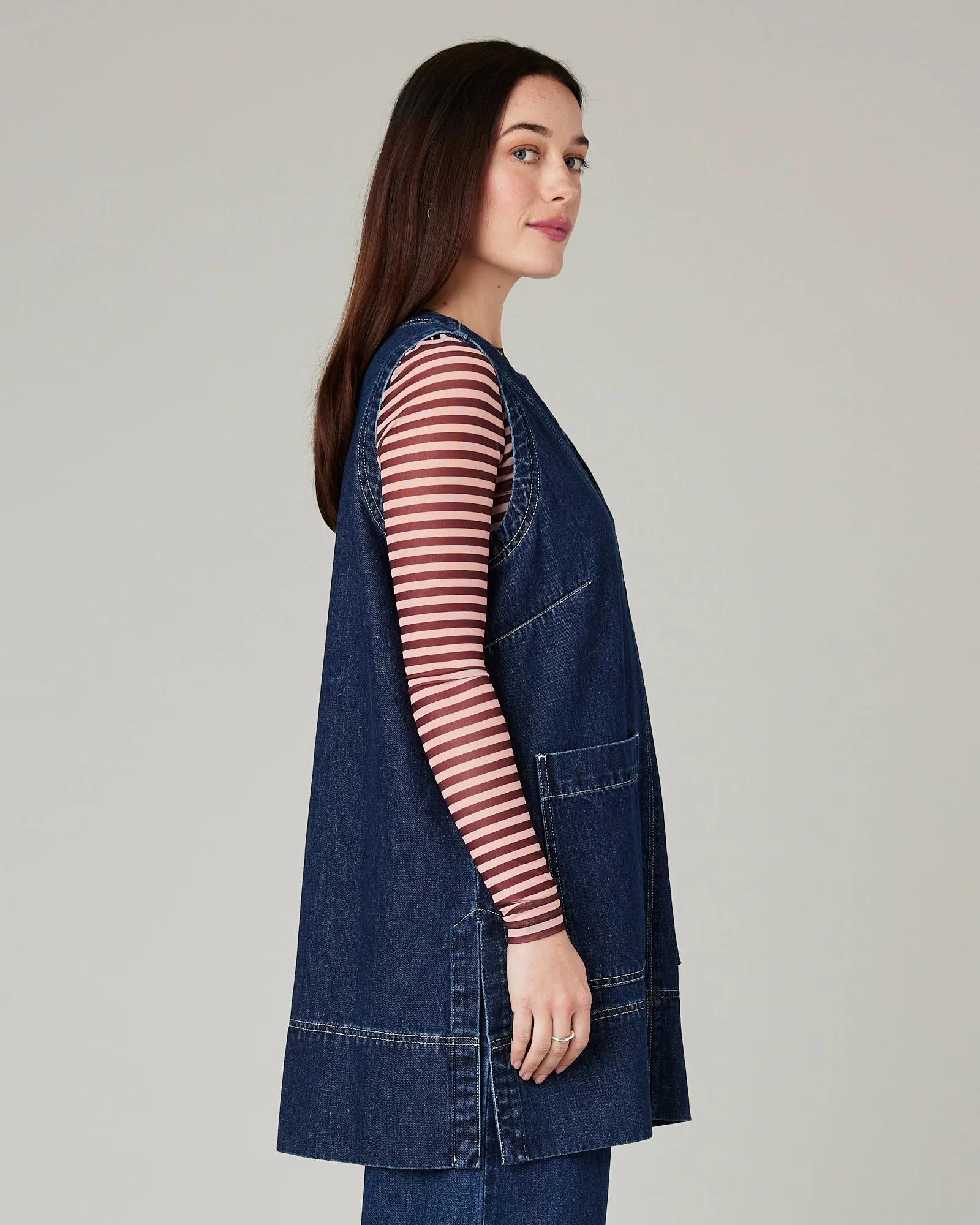 Tabby Dark Wash Denim Tunic sold by Beyond Nine product image thumbnail 5