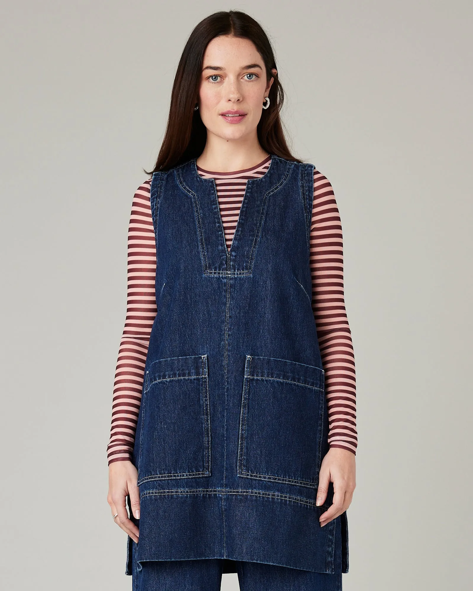 Tabby Dark Wash Denim Tunic sold by Beyond Nine product image thumbnail 2