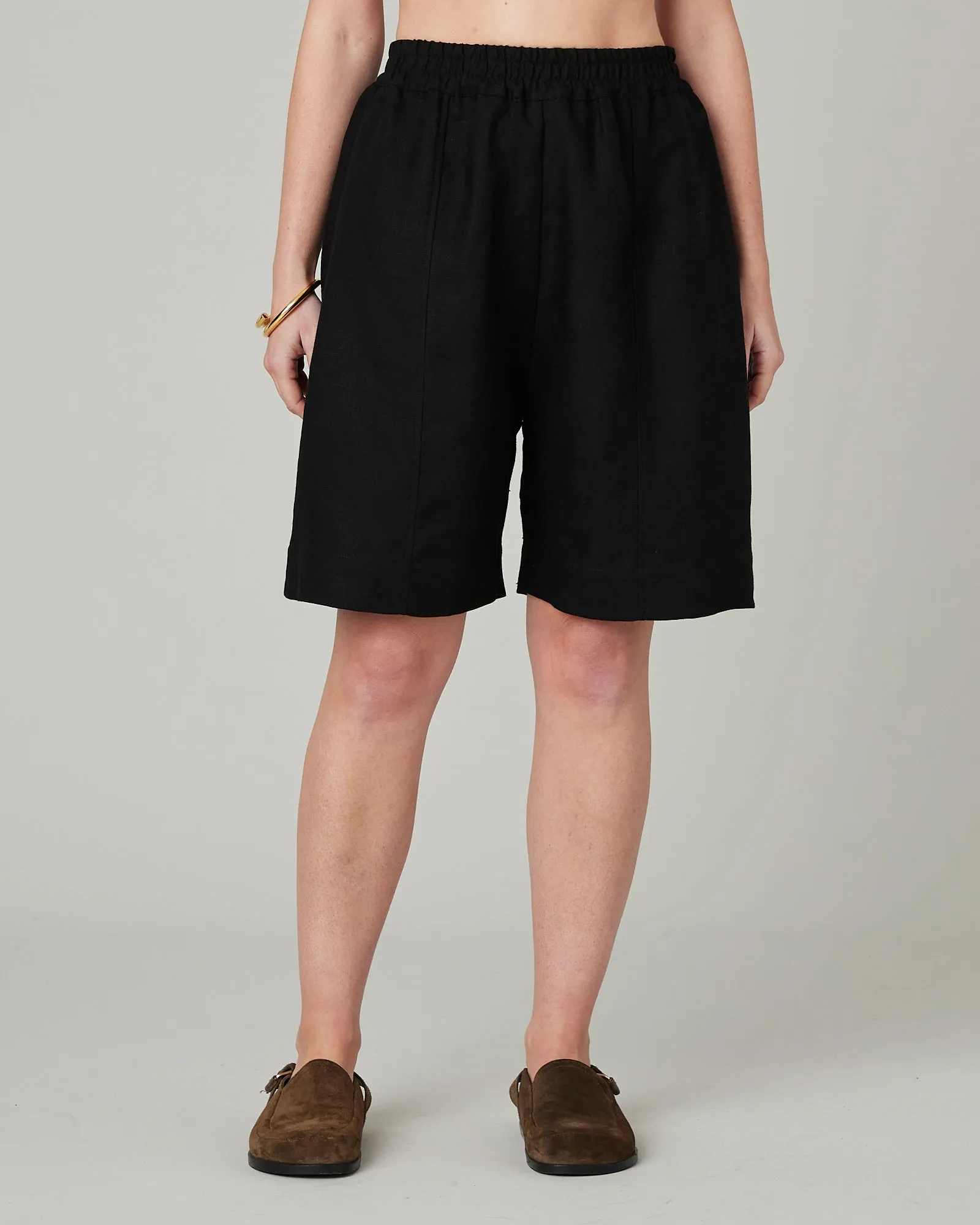 Liv Black Linen Shorts sold by Beyond Nine product image thumbnail 3