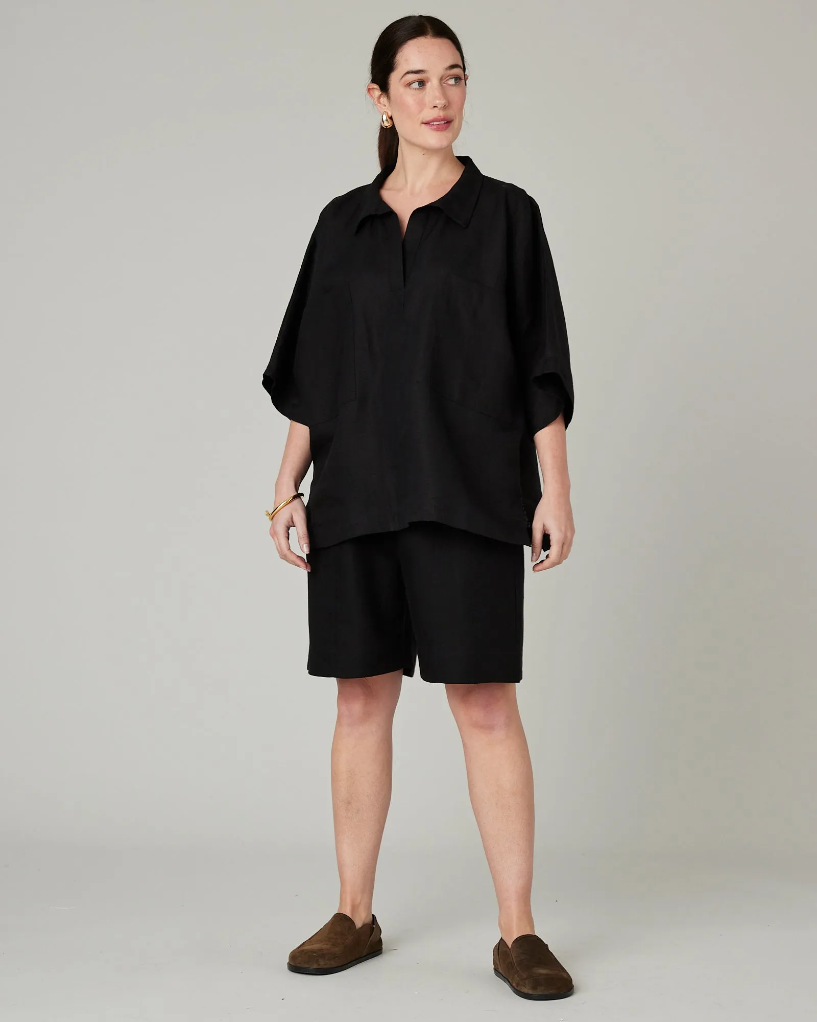 Cara Black Linen Shirt sold by Beyond Nine product image thumbnail 5