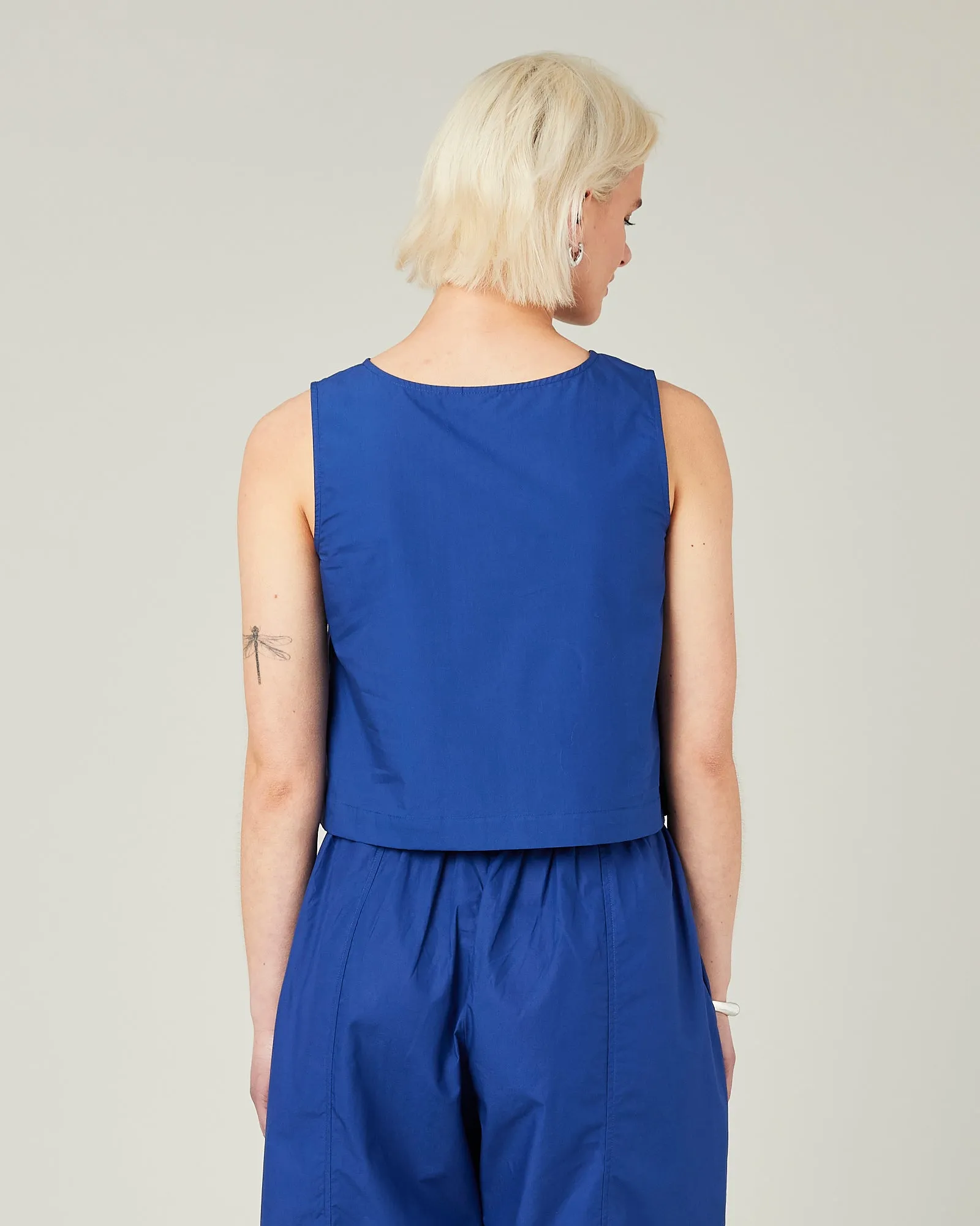 Esme Cobalt Cotton Poplin Top sold by Beyond Nine product image thumbnail 3