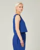 Esme Cobalt Cotton Poplin Top sold by Beyond Nine