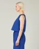 Esme Cobalt Cotton Poplin Top sold by Beyond Nine