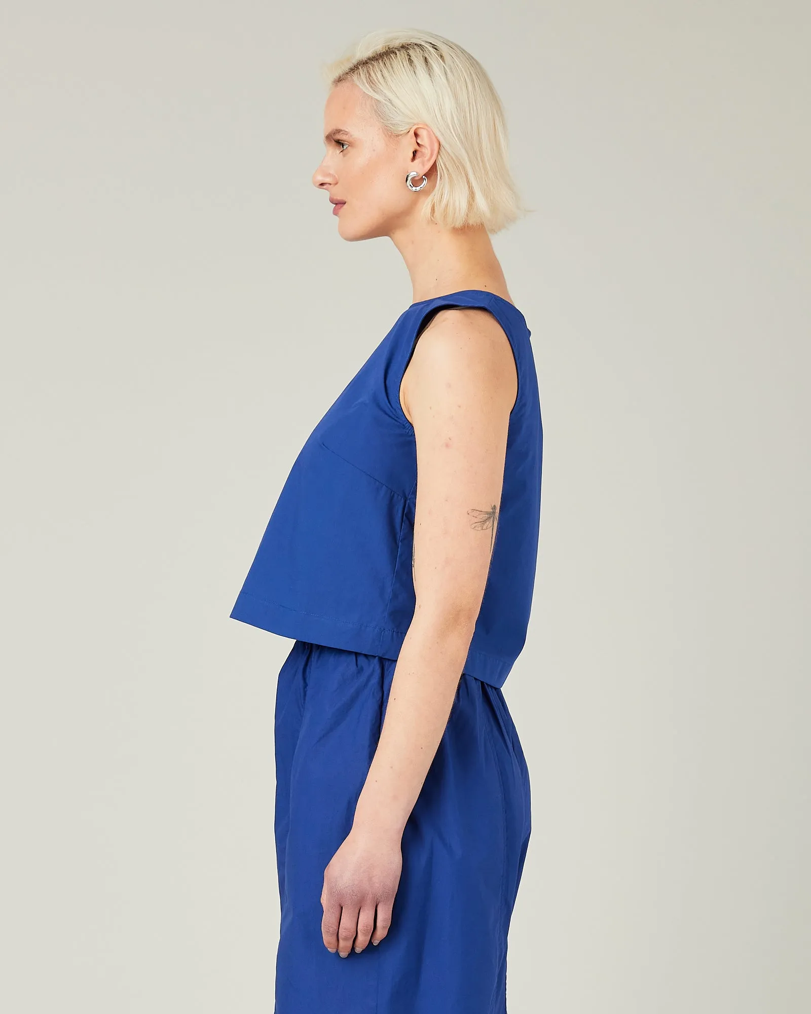 Esme Cobalt Cotton Poplin Top sold by Beyond Nine product image thumbnail 2