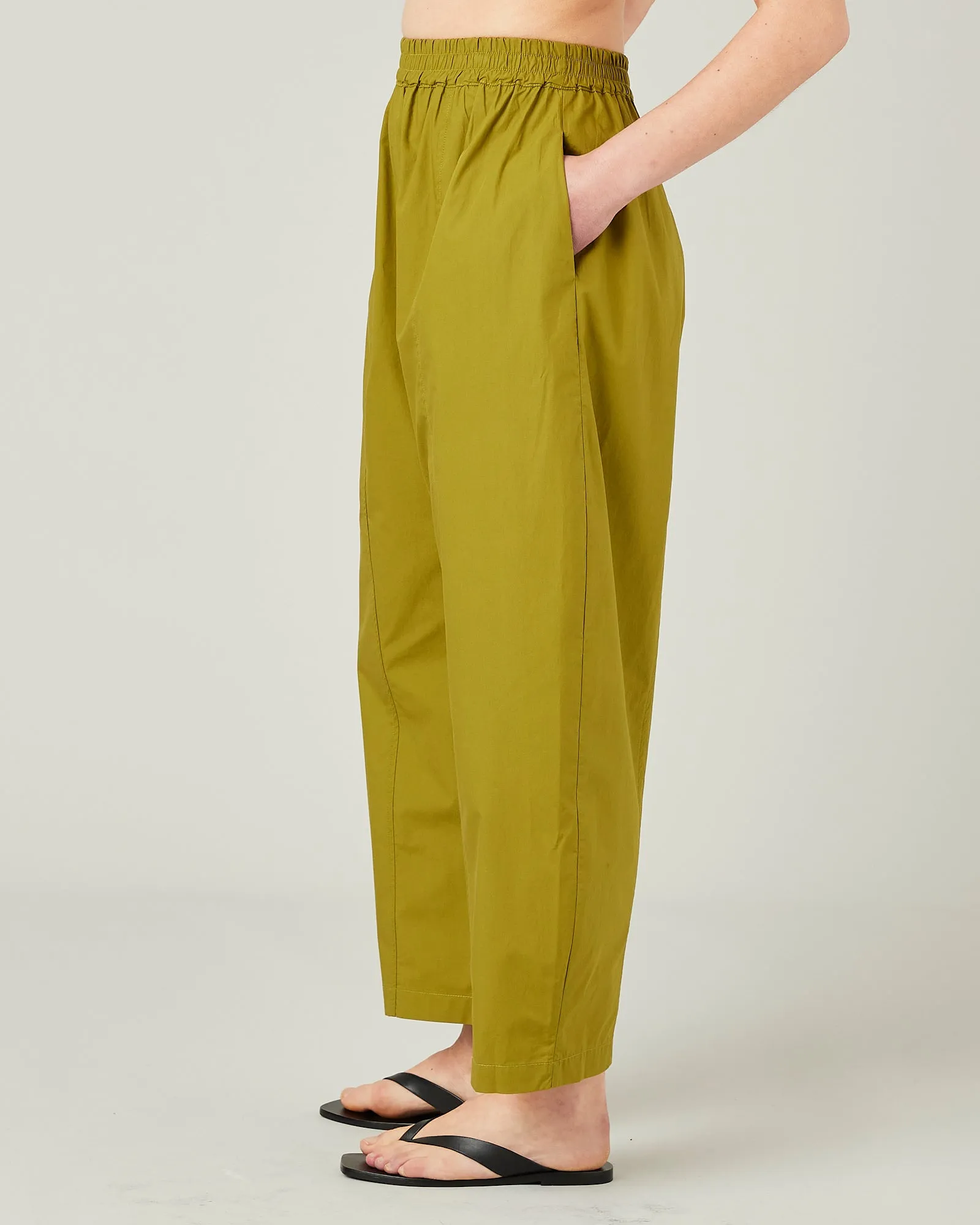 Mabel Olive Cotton Poplin Trousers sold by Beyond Nine product image thumbnail 4