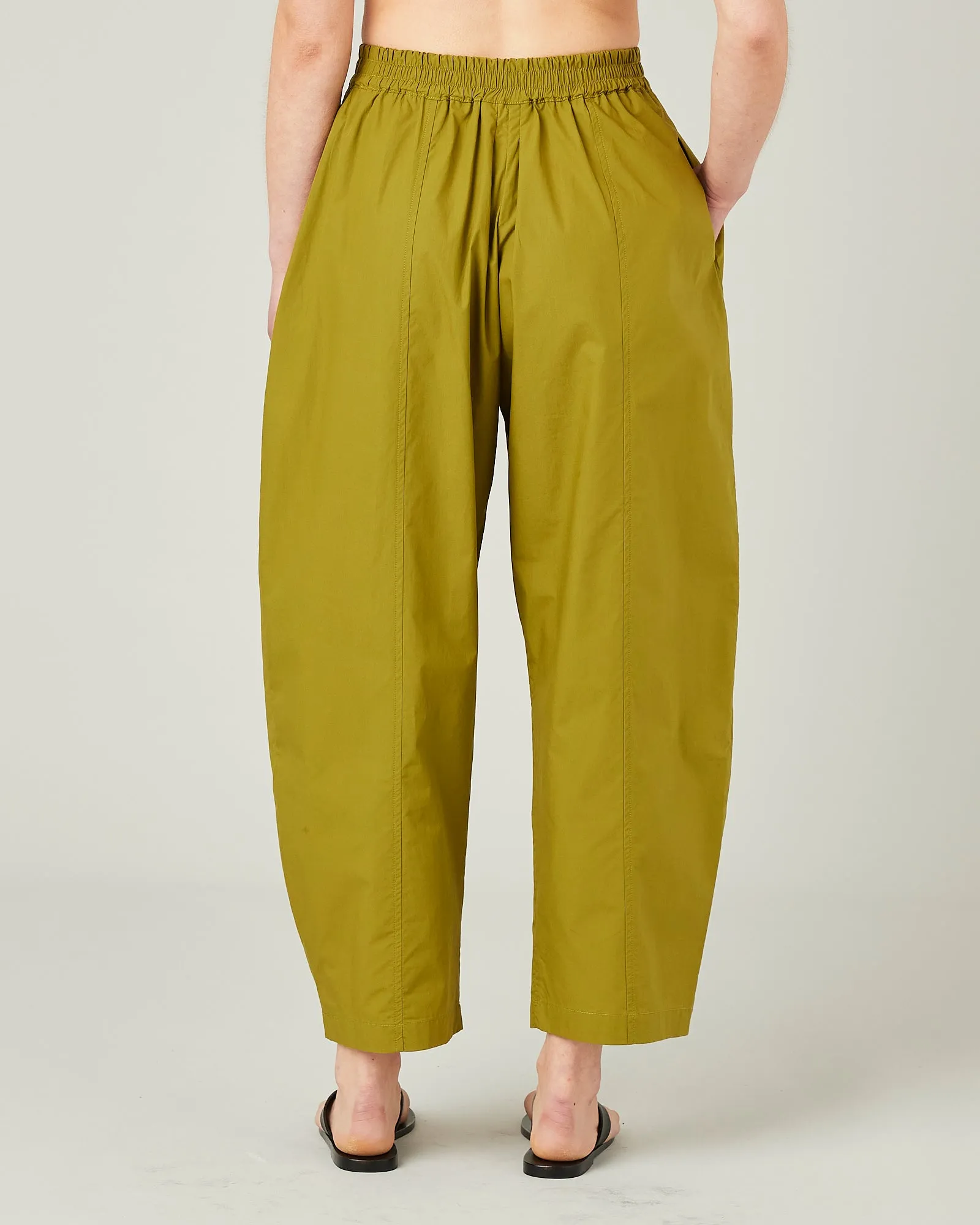 Mabel Olive Cotton Poplin Trousers sold by Beyond Nine product image thumbnail 5