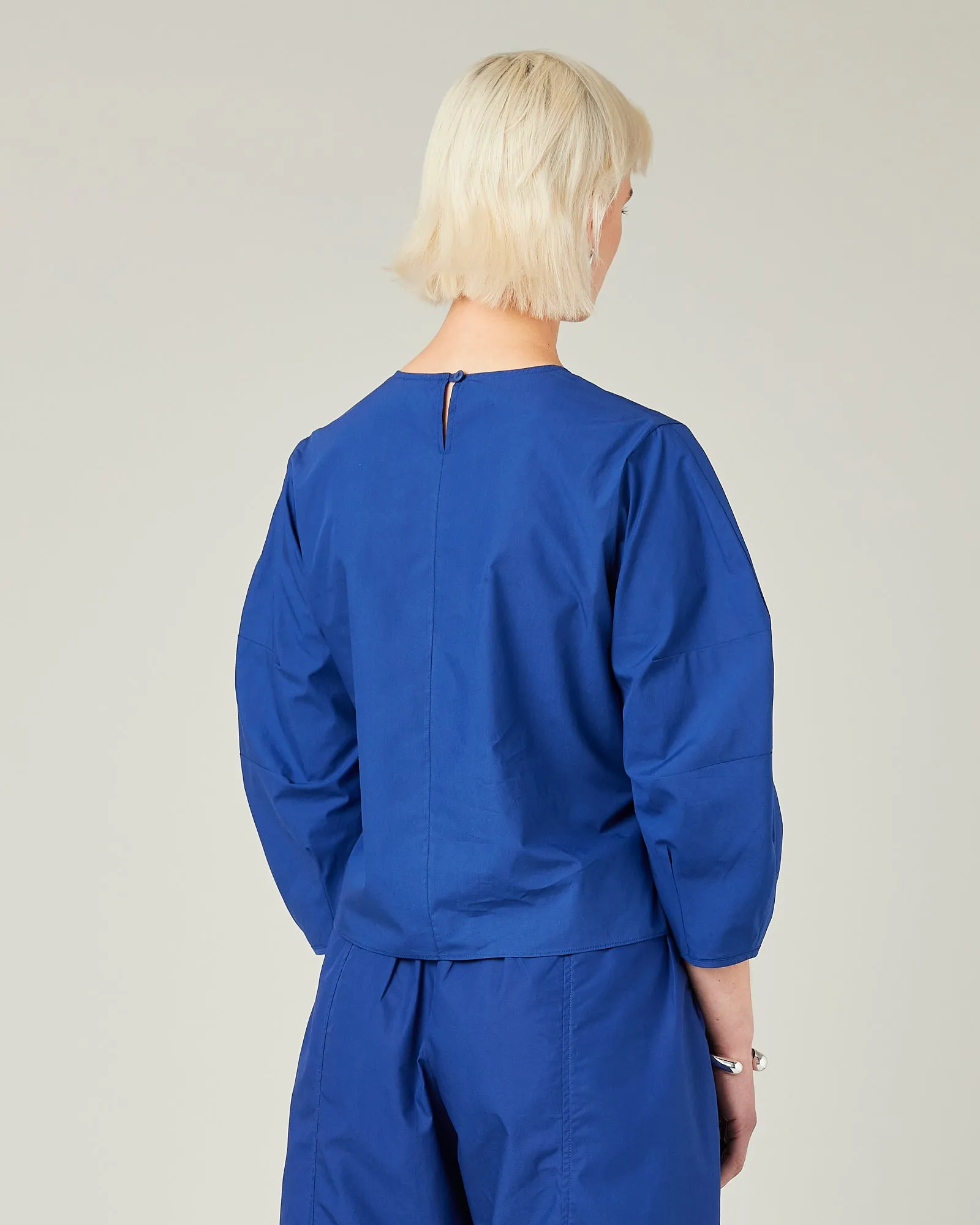 Lena Cobalt Cotton Poplin Top sold by Beyond Nine product image thumbnail 3