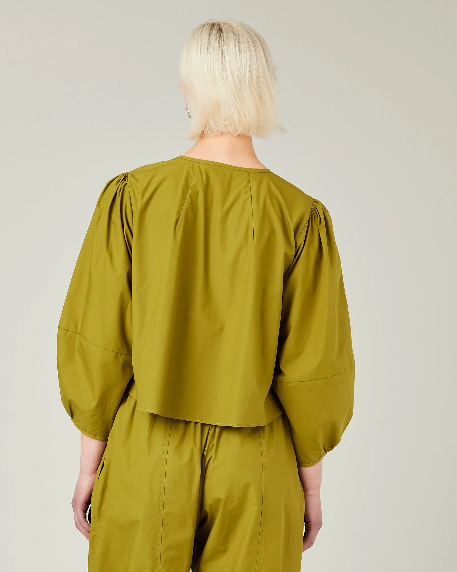 Fleur Olive Cotton Poplin Top sold by Beyond Nine product image thumbnail 2
