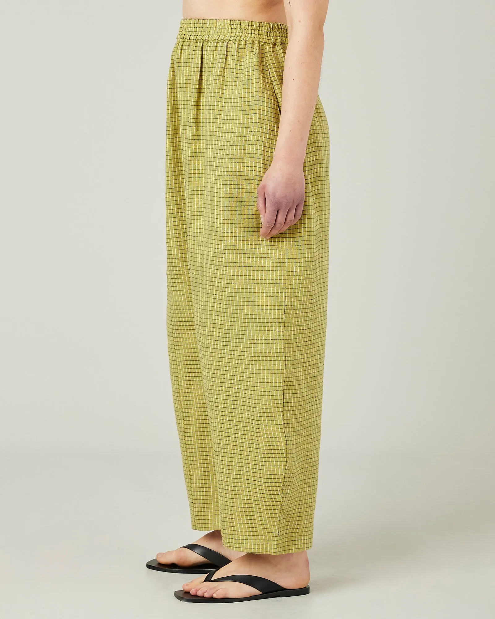 Mabel Green Mini Grid Linen Trousers sold by Beyond Nine product image thumbnail 3