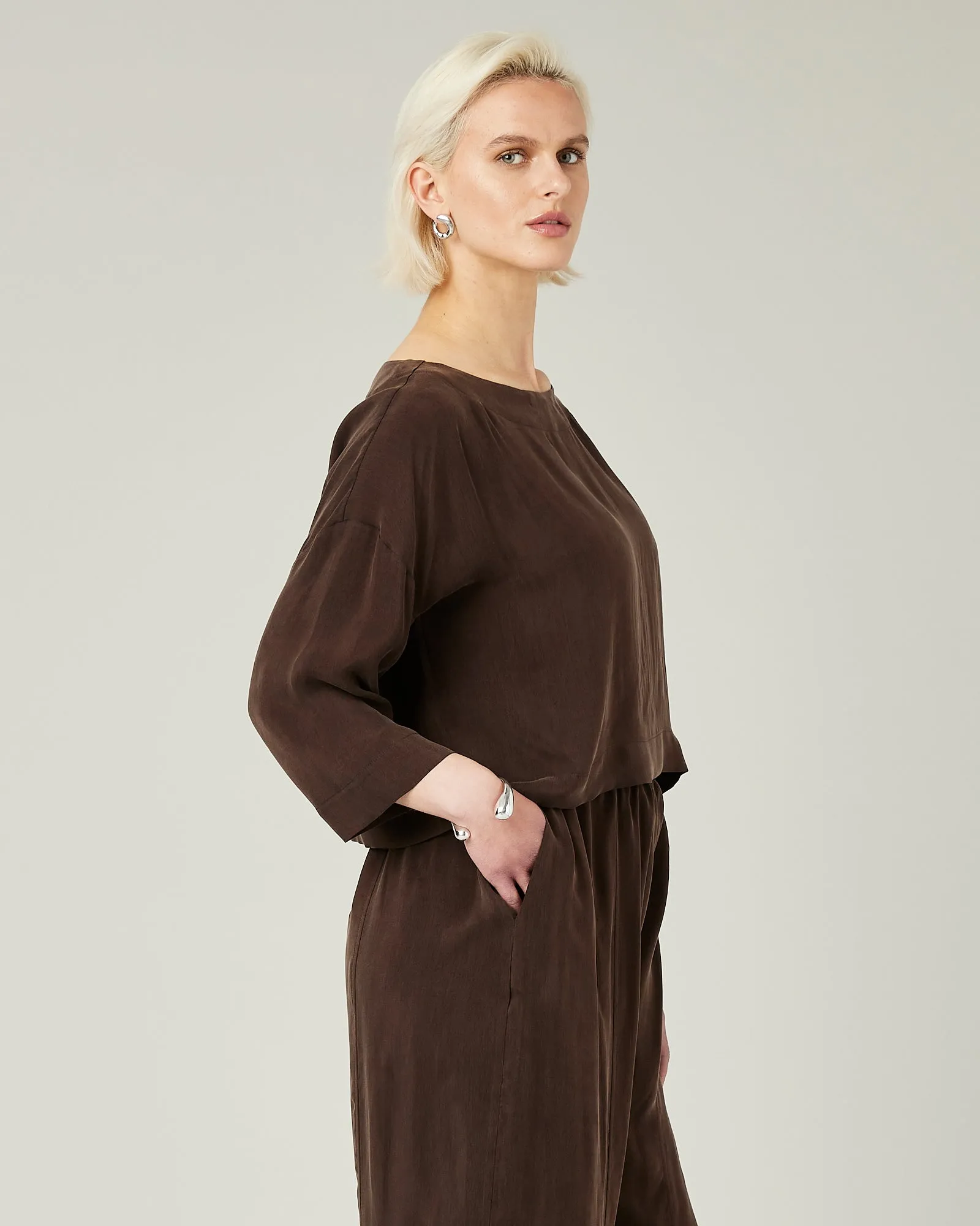Lily Espresso Cupro Top sold by Beyond Nine product image thumbnail 4