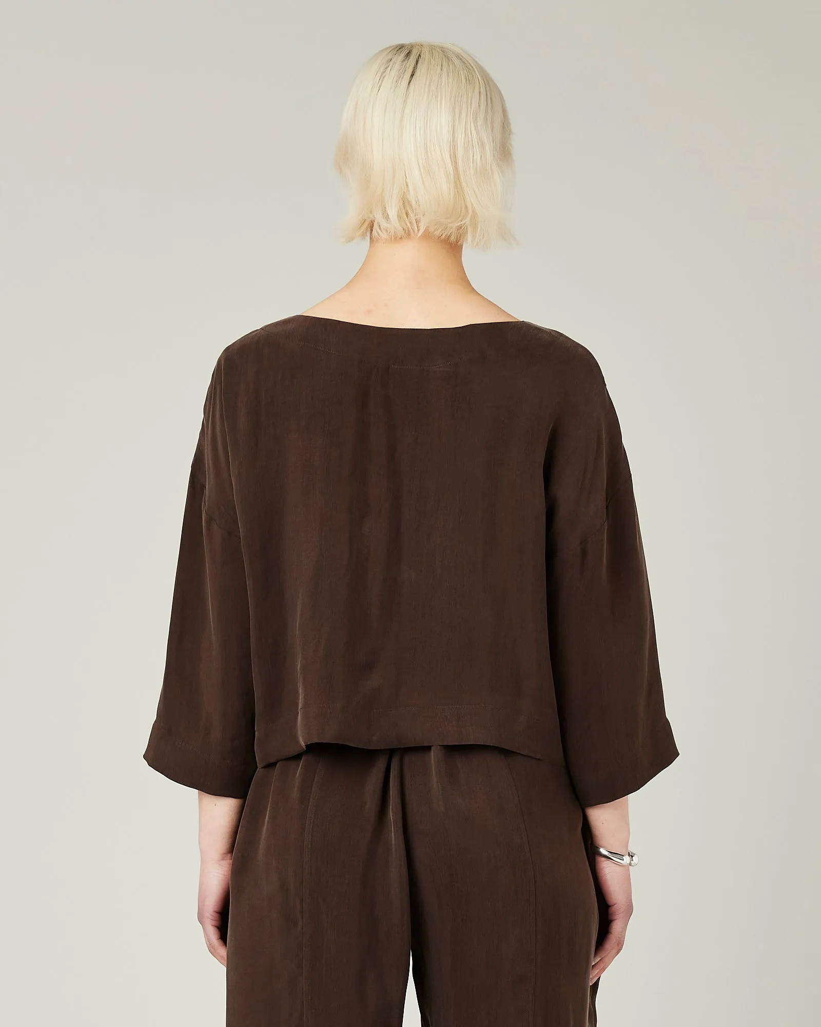 Lily Espresso Cupro Top sold by Beyond Nine product image thumbnail 3