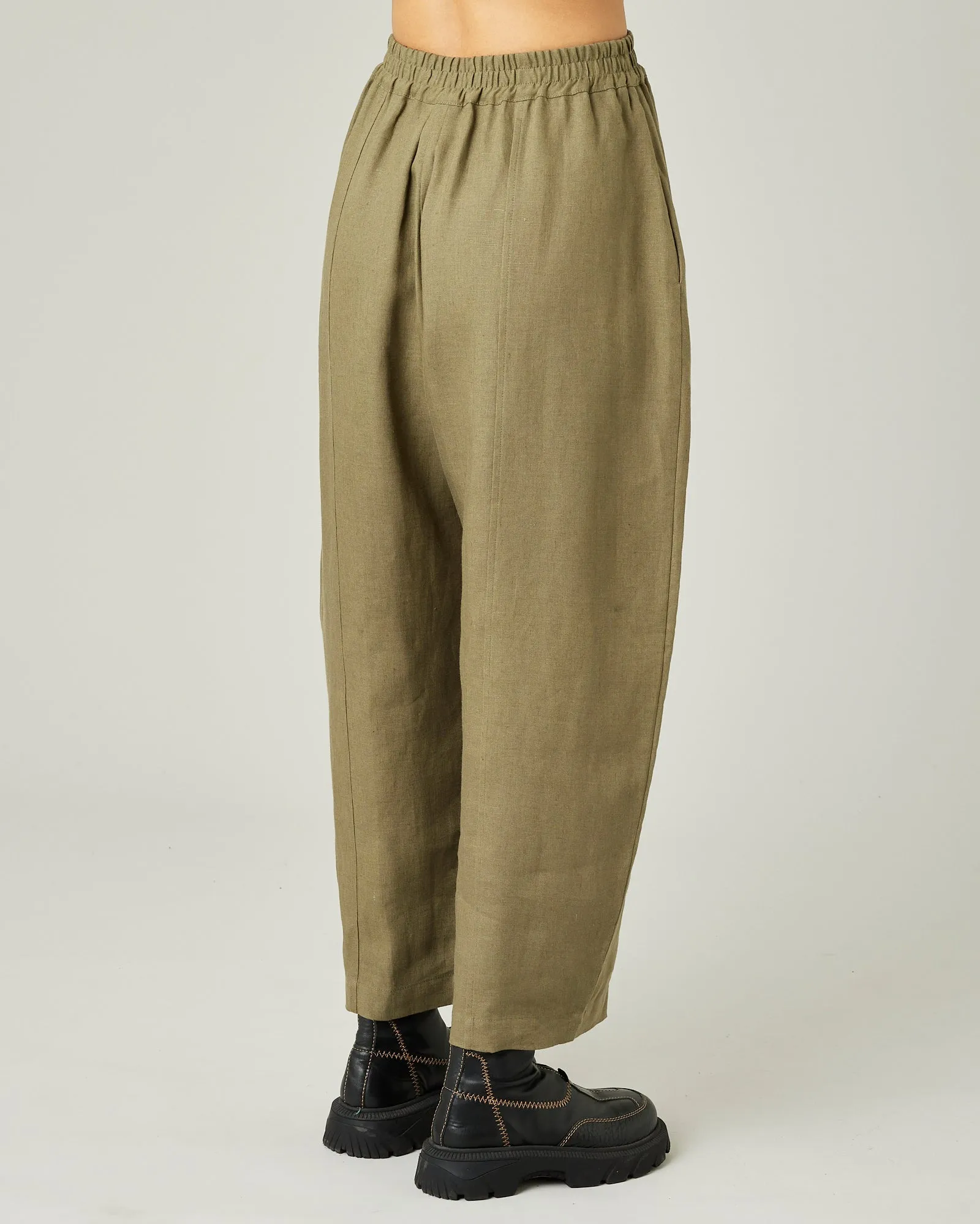 Mabel - Khaki Linen Trousers sold by Beyond Nine product image thumbnail 4
