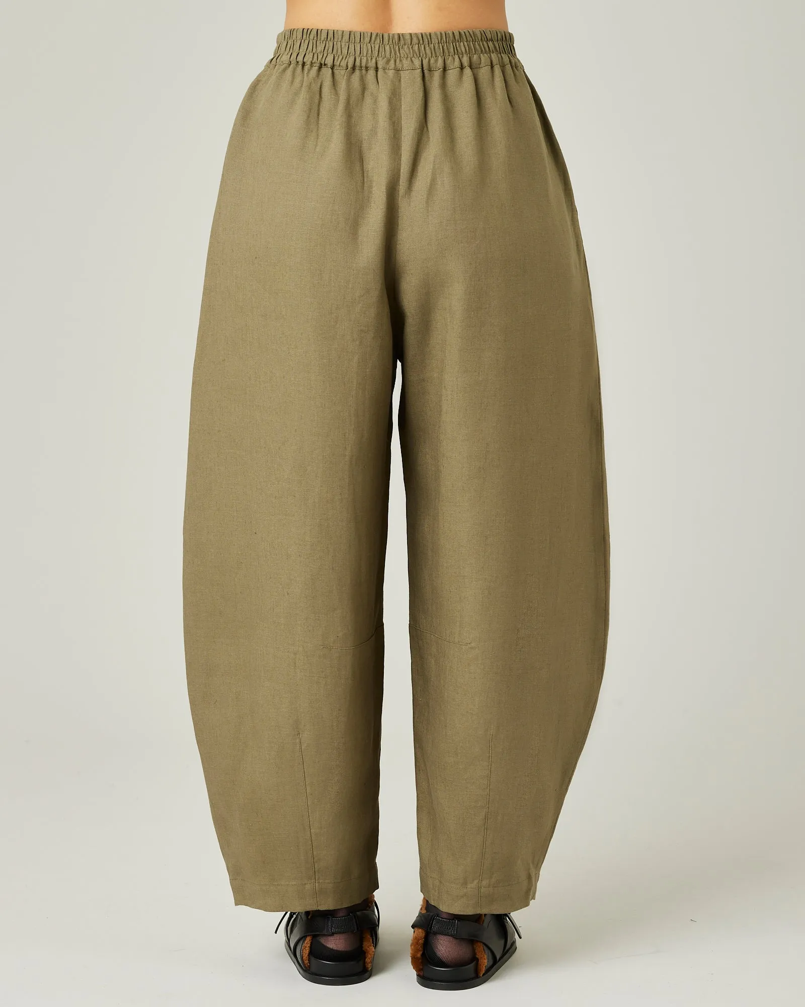 Daisy Khaki Linen Trousers sold by Beyond Nine product image thumbnail 3