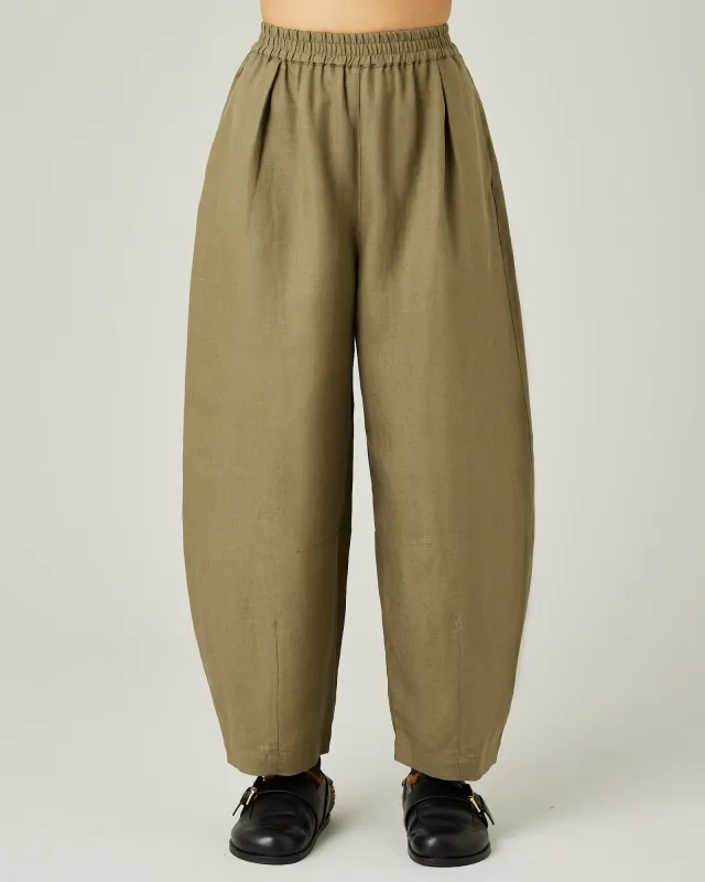 Daisy Khaki Linen Trousers sold by Beyond Nine