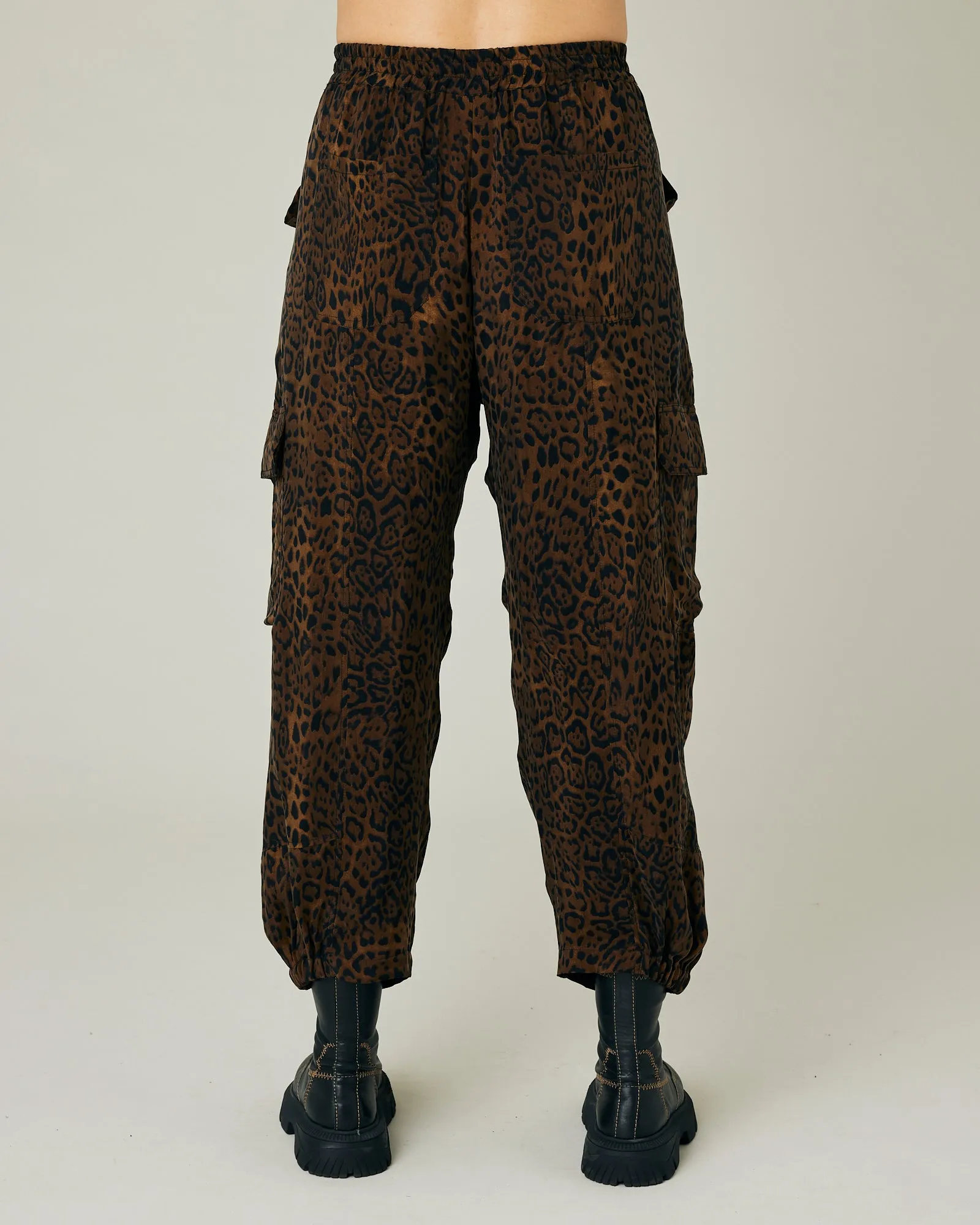 Sylvie Dark Leopard Print Cupro Trousers sold by Beyond Nine product image thumbnail 3
