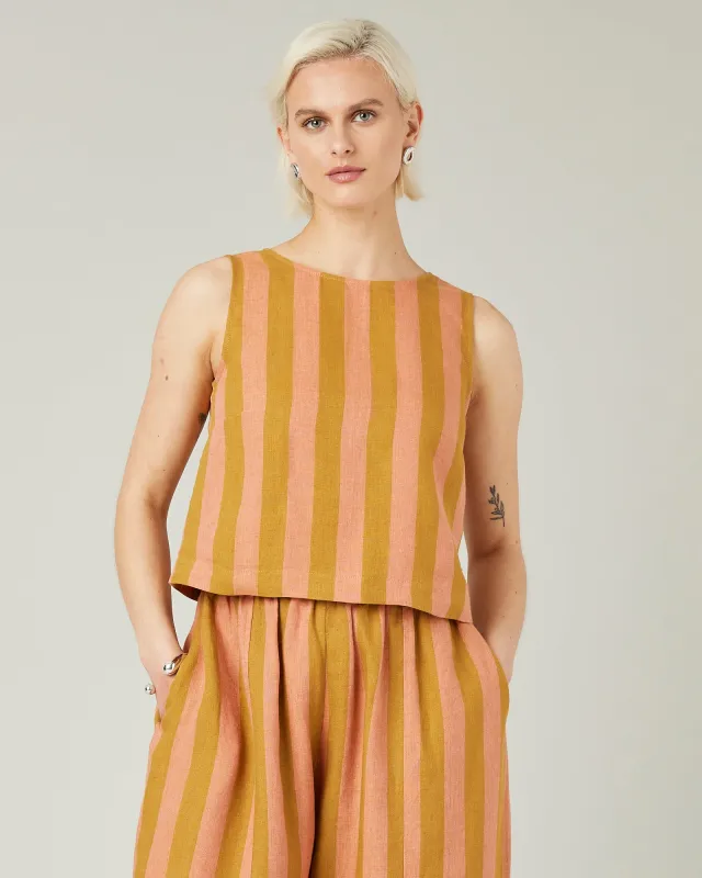 Esme Pollen Stripe Linen Top sold by Beyond Nine