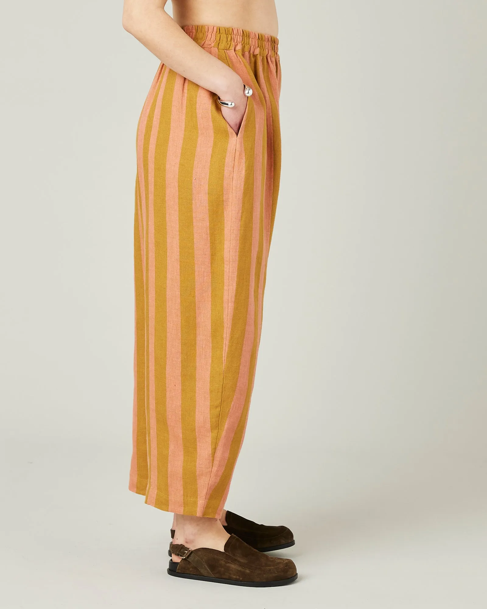 Mabel Pollen Stripe Linen Trousers sold by Beyond Nine product image thumbnail 5