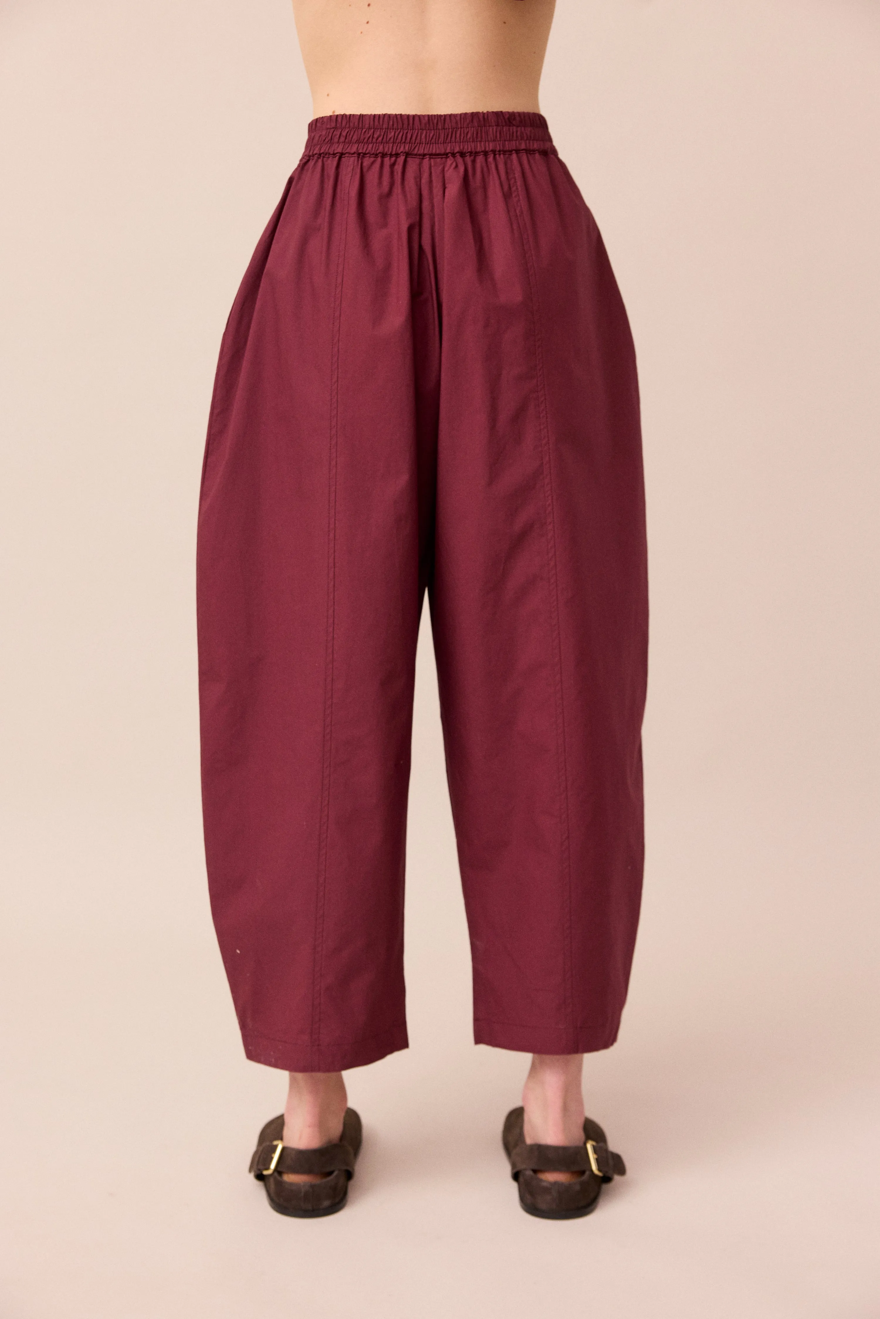 Mabel Bordeaux Cotton Poplin Trousers sold by Beyond Nine product image thumbnail 4