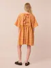 Neve Sherbet Check Cotton Linen Dress sold by Beyond Nine
