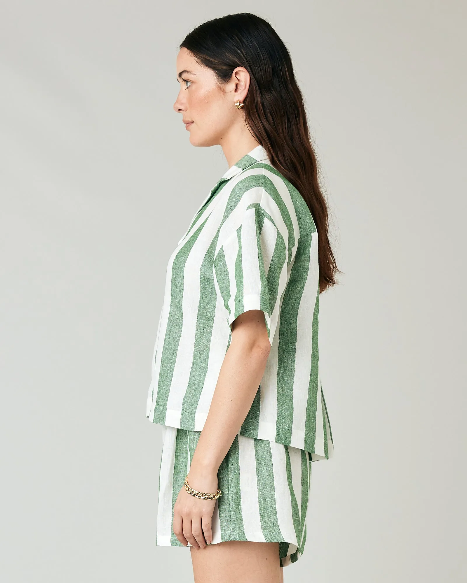 Wear Anywhere Clover Stripe Linen Top sold by Beyond Nine product image thumbnail 2