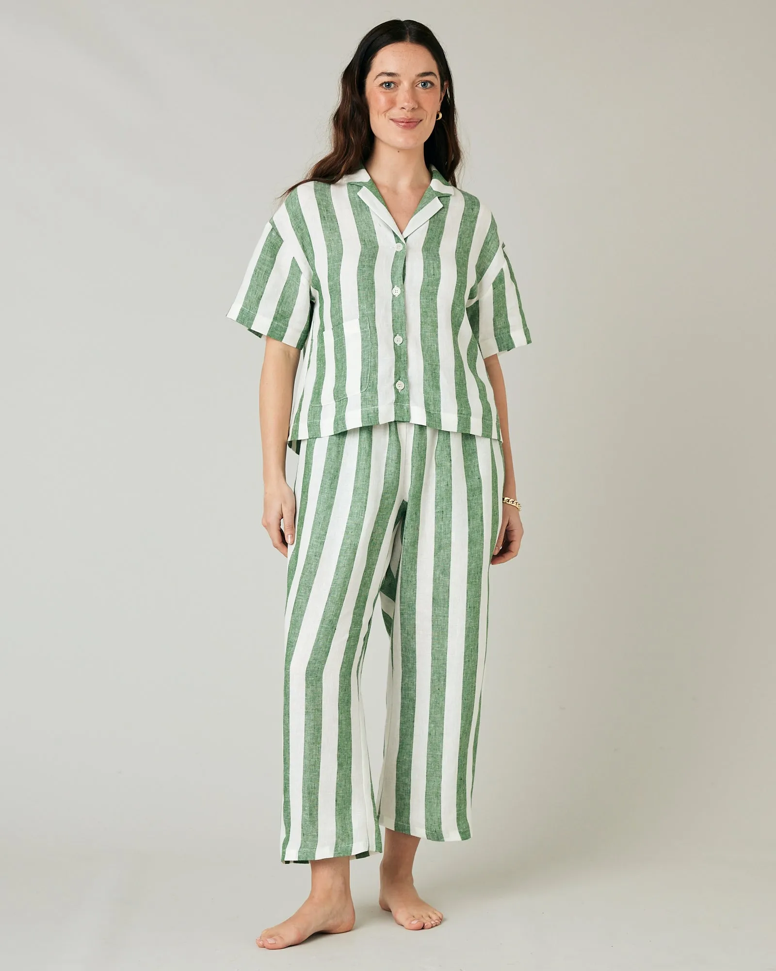 Wear Anywhere Clover Stripe Linen Top sold by Beyond Nine product image thumbnail 5