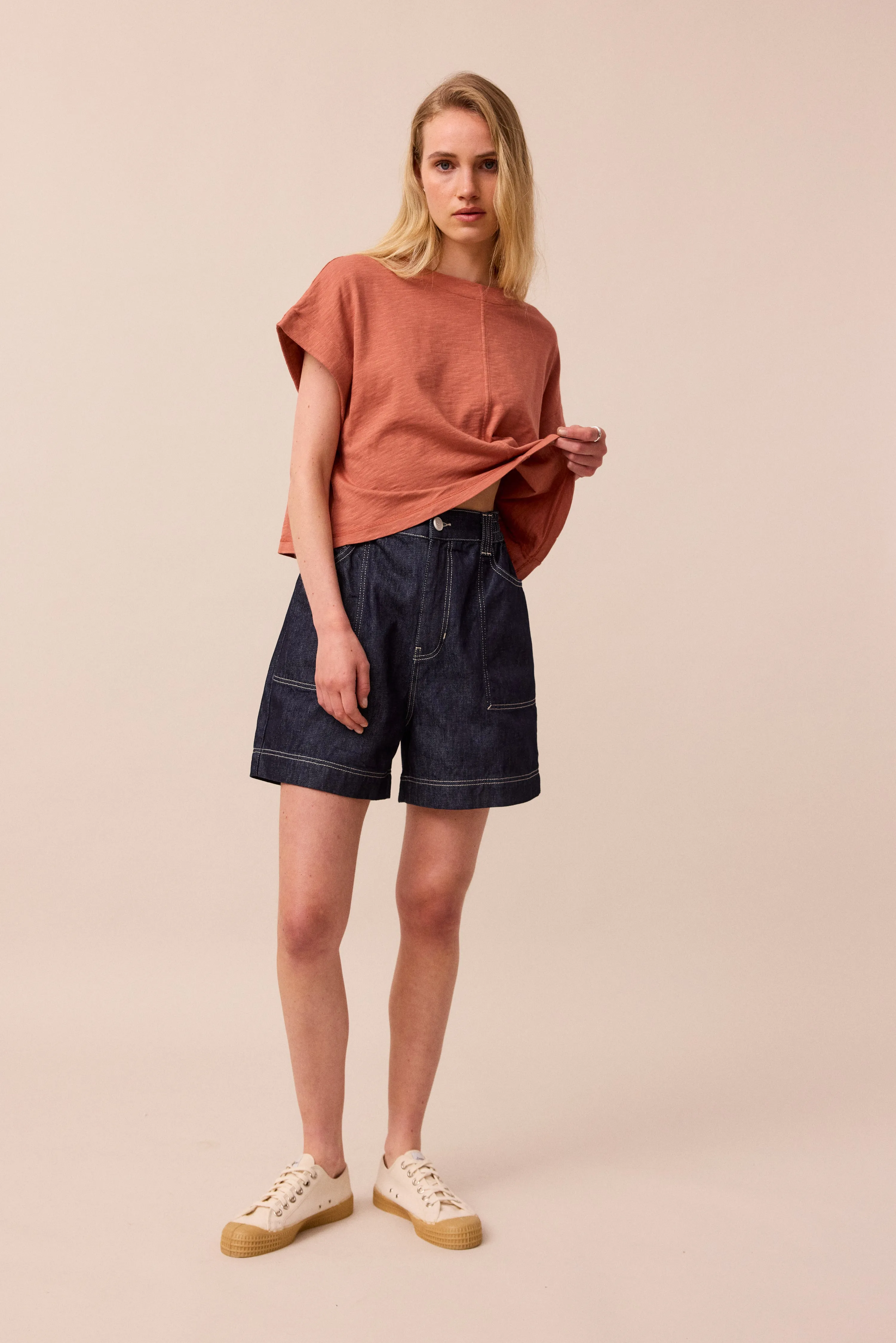 Eli Indigo Rinse Wash Denim Shorts sold by Beyond Nine product image thumbnail 2