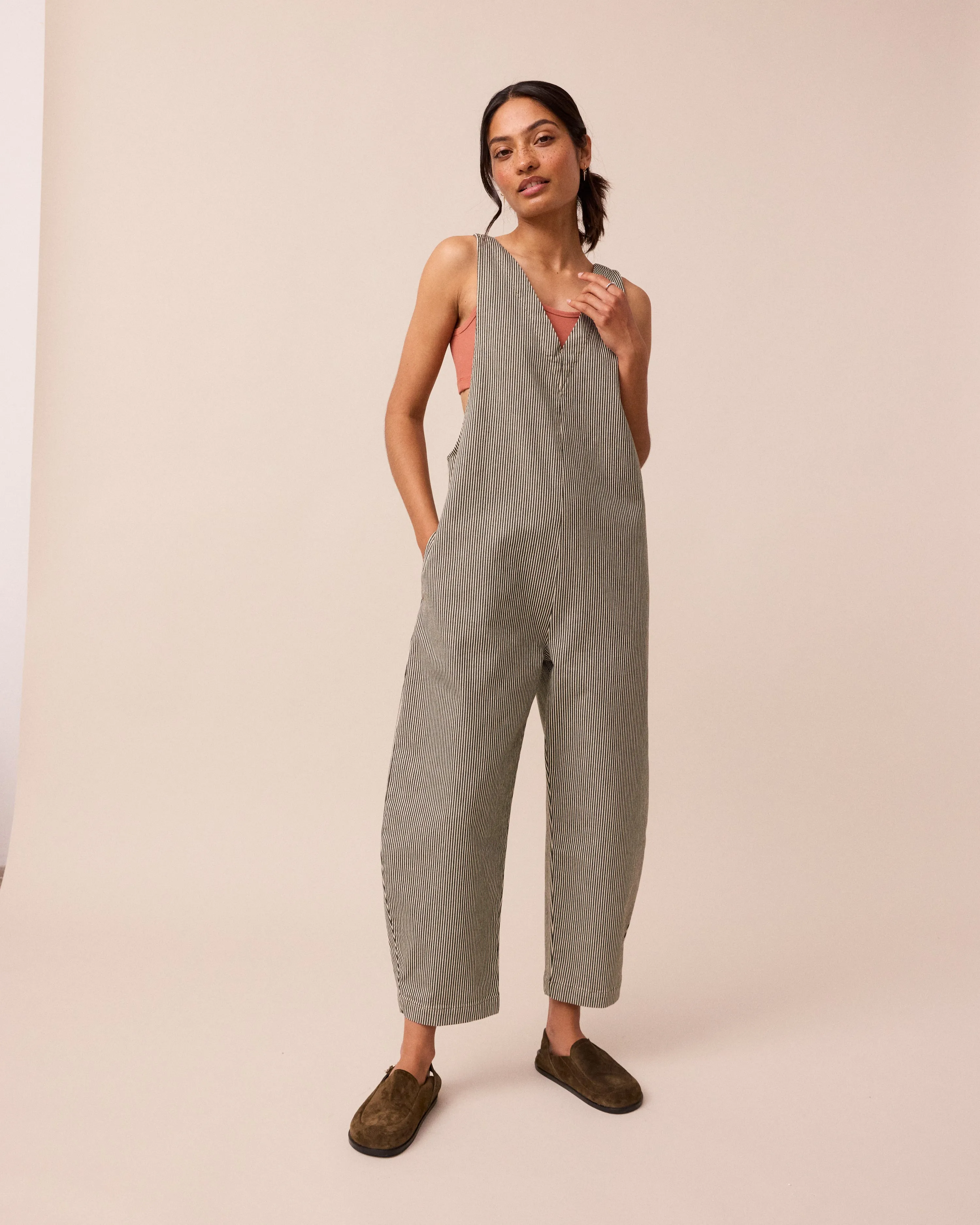 Ottie Hickory Stripe Denim Jumpsuit sold by Beyond Nine product image thumbnail 4
