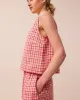 Esme Rosewood Plaid Linen Tops sold by Beyond Nine
