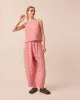 Esme Rosewood Plaid Linen Tops sold by Beyond Nine