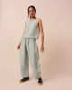 Esme Ocean Check Linen Top sold by Beyond Nine