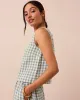 Esme Ocean Check Linen Top sold by Beyond Nine
