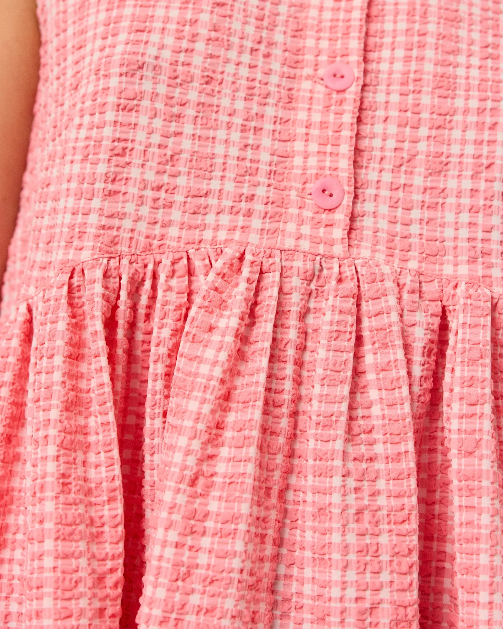 Anais Pink Gingham Seersucker Top sold by Beyond Nine product image thumbnail 3
