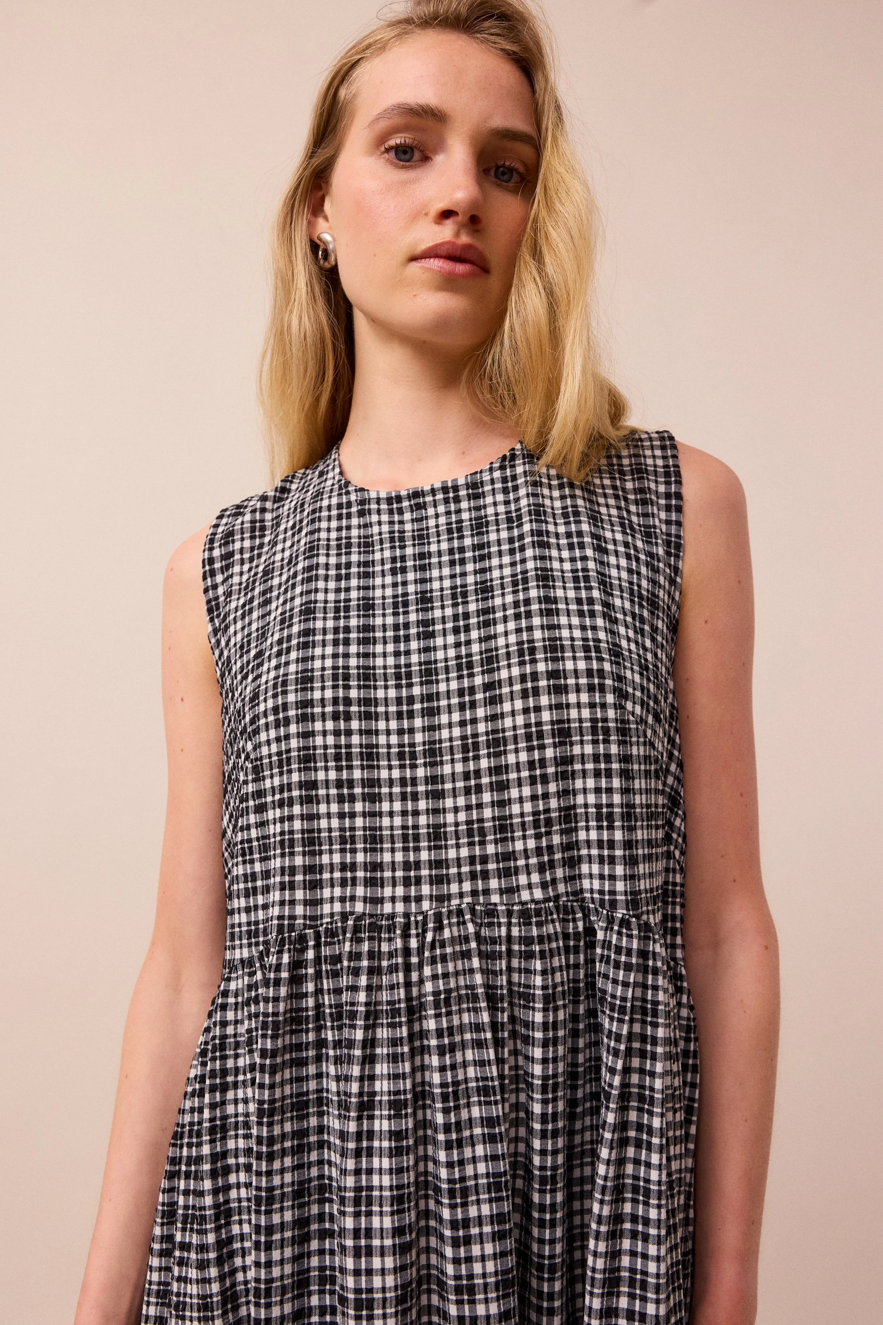 Dakota Black & White Gingham Seersucker Dress sold by Beyond Nine product image thumbnail 4