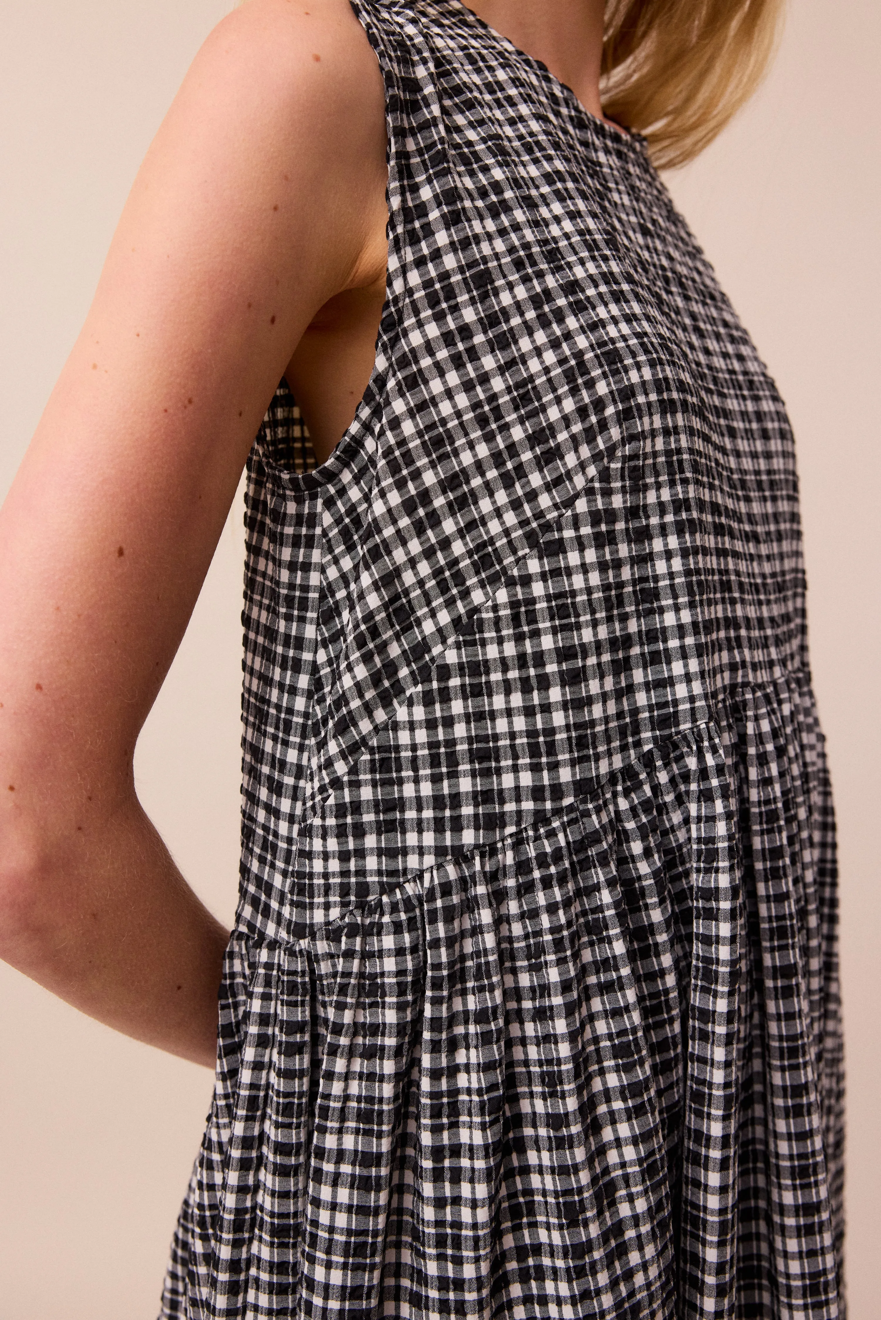 Dakota Black & White Gingham Seersucker Dress sold by Beyond Nine product image thumbnail 2