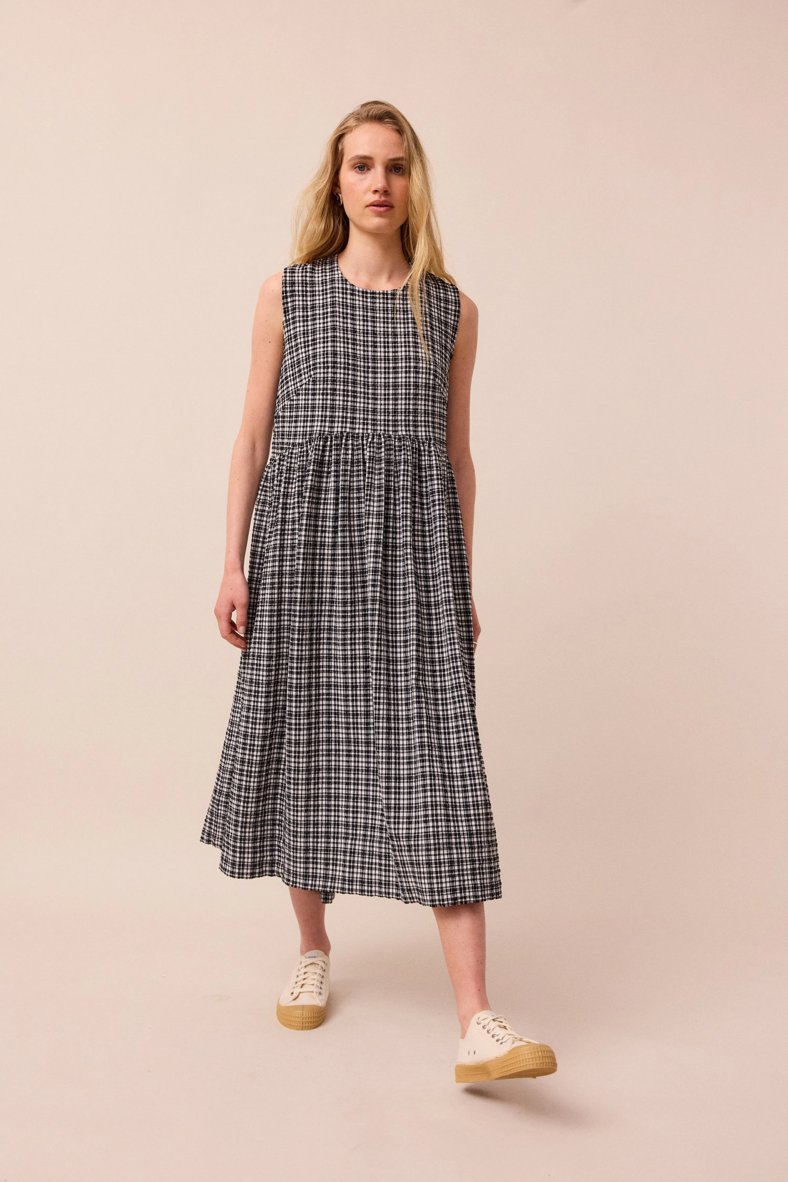 Dakota Black & White Gingham Seersucker Dress sold by Beyond Nine product image thumbnail 3