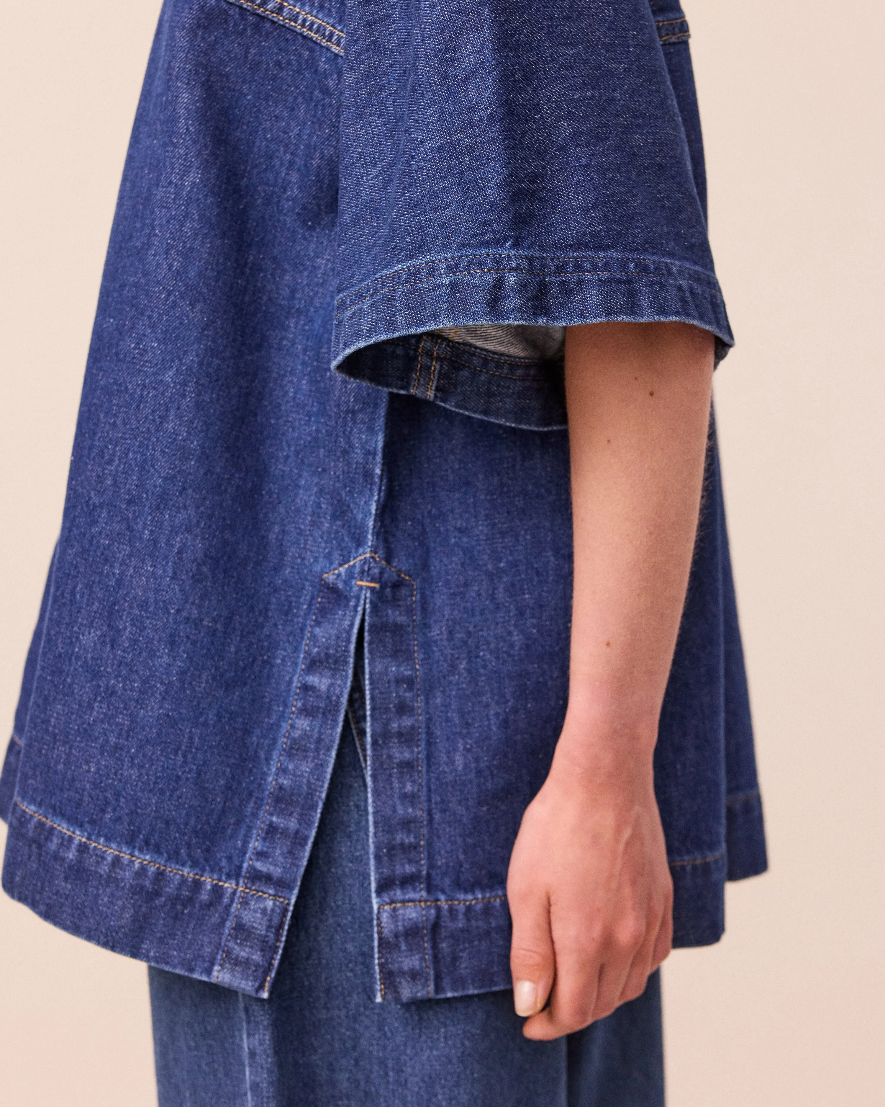 Deedee Mid Blue Wash Denim T-Shirt sold by Beyond Nine product image thumbnail 4