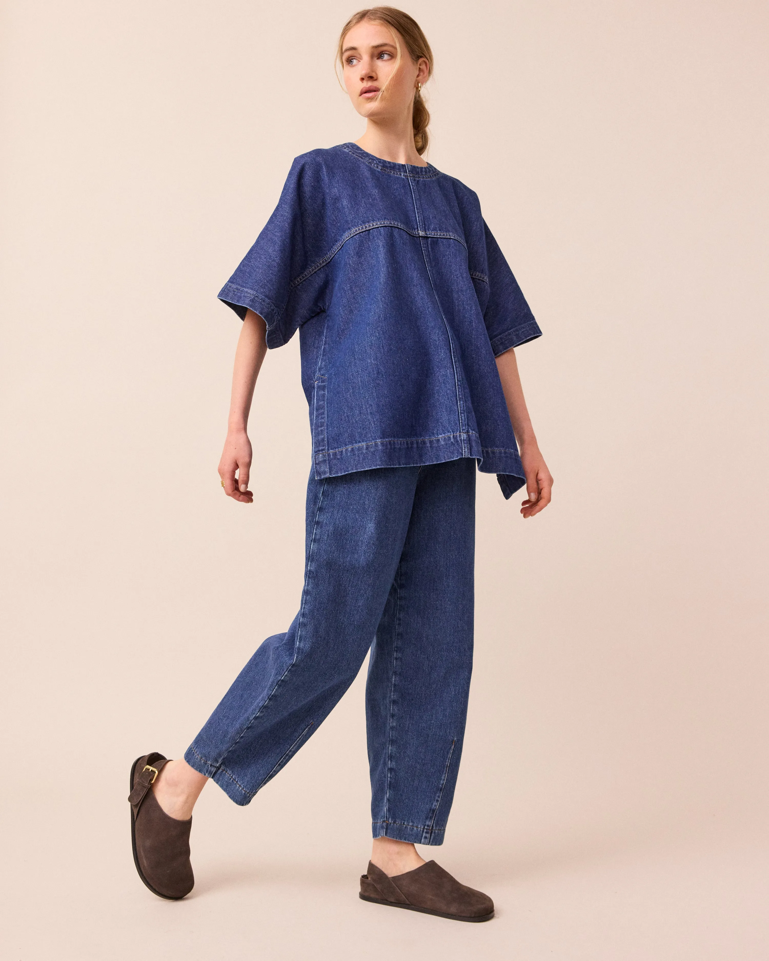 Deedee Mid Blue Wash Denim T-Shirt sold by Beyond Nine product image thumbnail 2